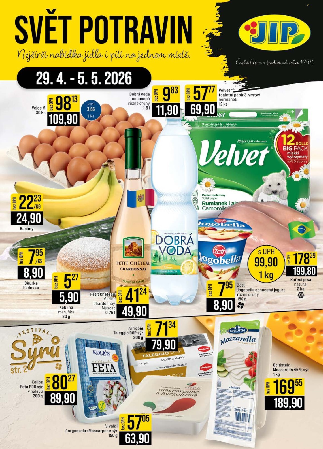 Budoucí JIP - Brno, Ostrava - Hrabová, Praha - Bořanovice, Jilemnice, Karlovy Vary, Olomouc, Pardubice, Zlín, Polička leták platný od středy 29.04.2026 do úterý 05.05.2026