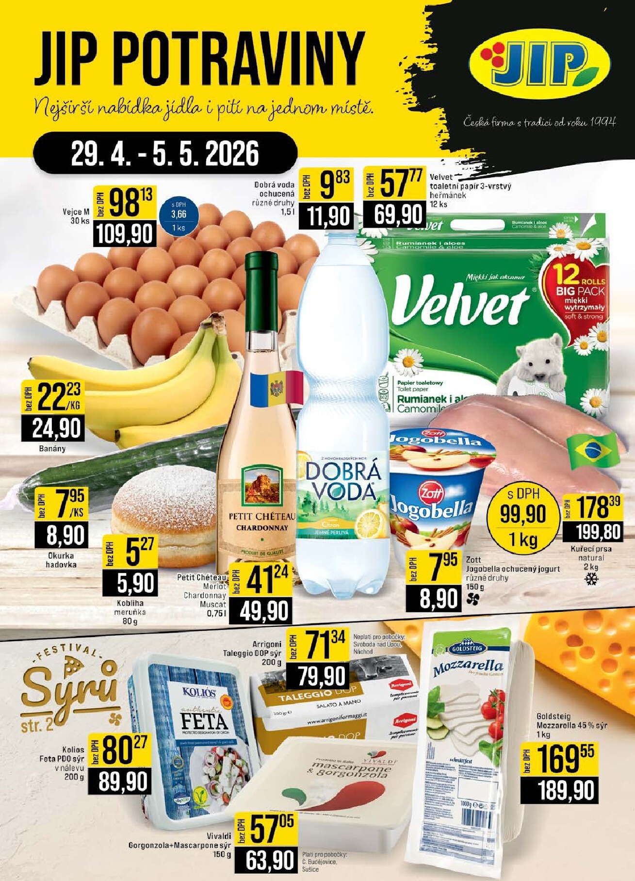 Budoucí JIP - České Budějovice, Most, Svoboda nad Úpou, Náchod, Sušice leták platný od středy 29.04.2026 do úterý 05.05.2026