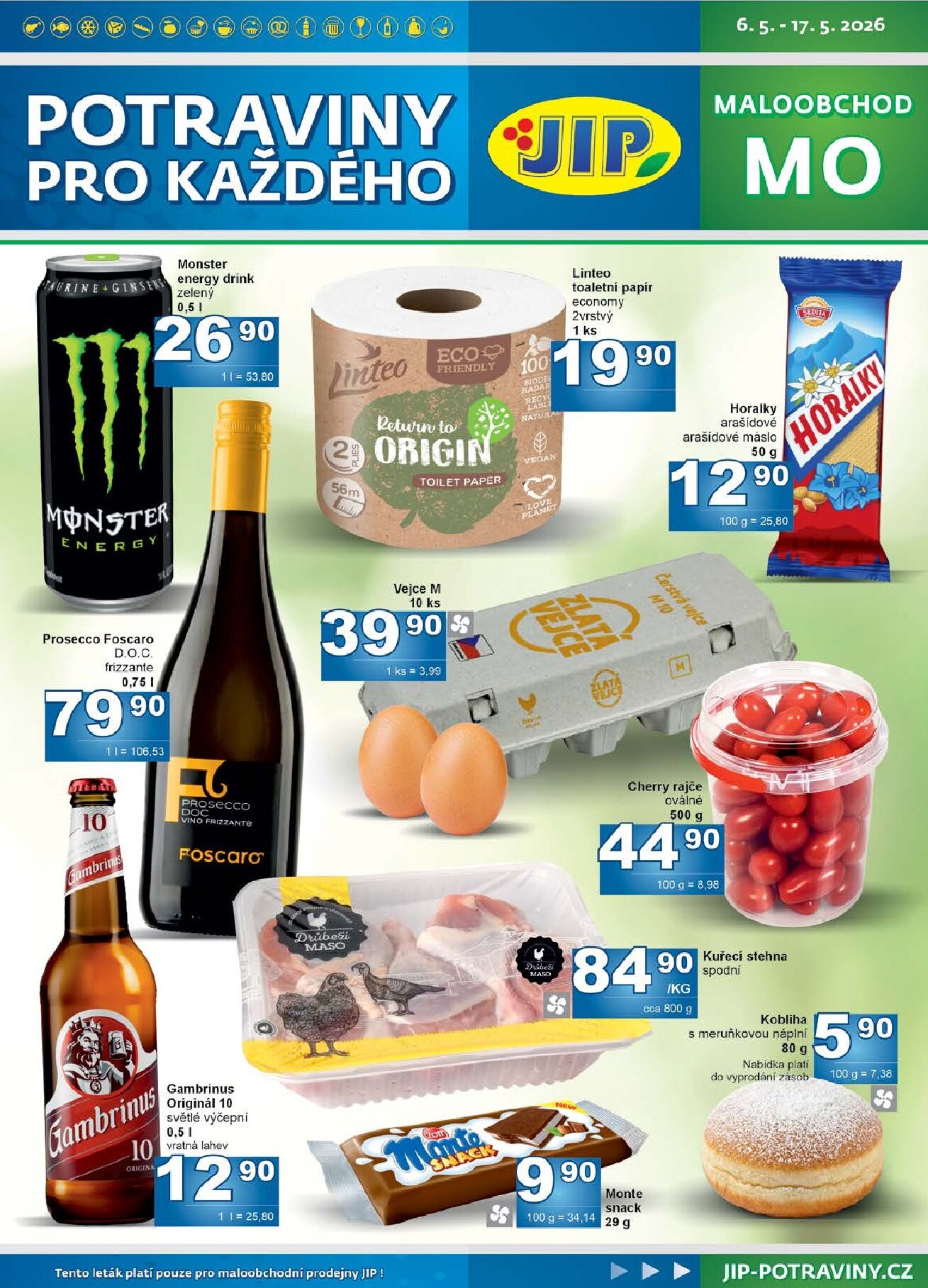 JIP - Maloobchod leták na příští týden od středy 06.05.2026 do neděle 17.05.2026