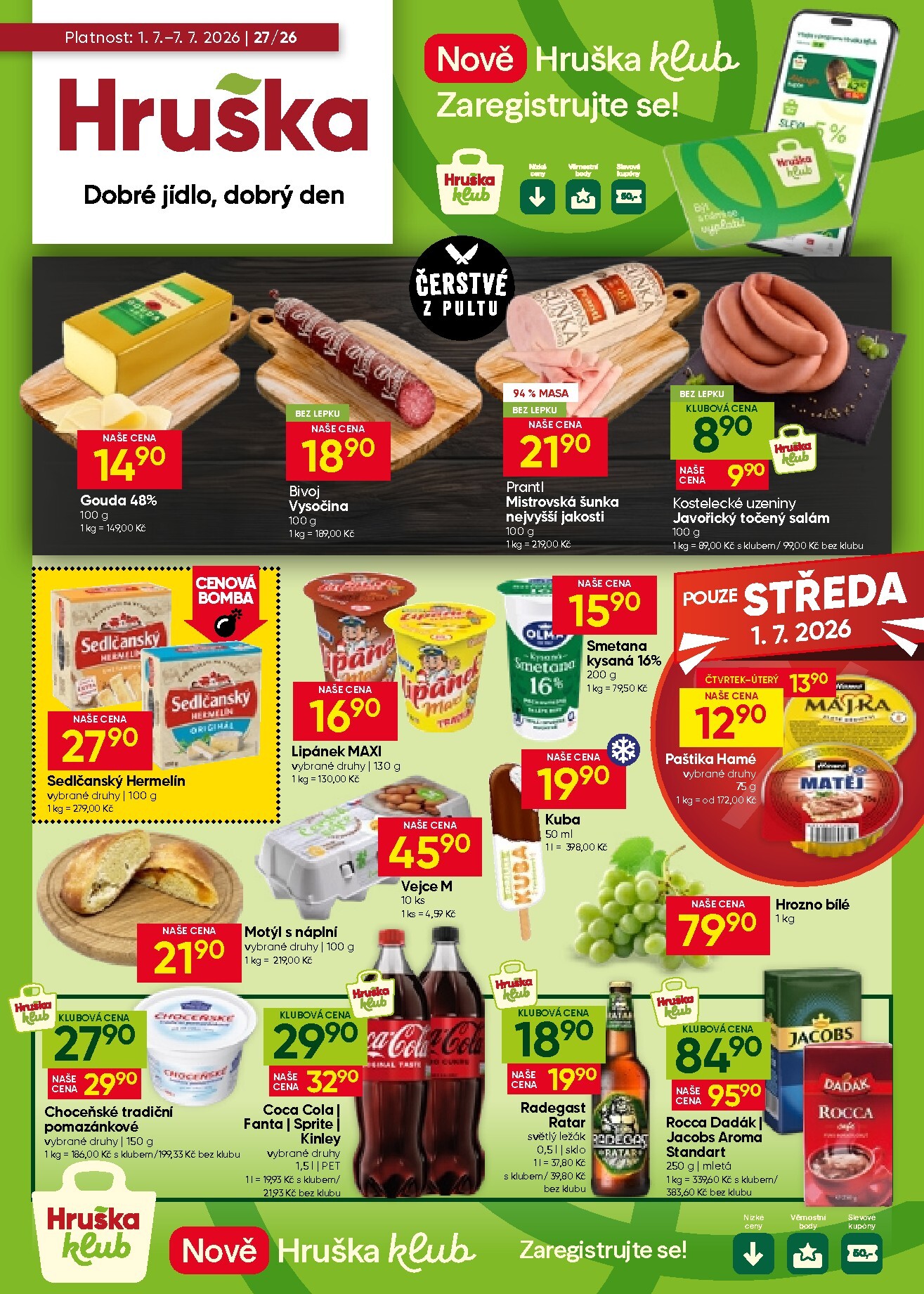 Aktuální Hruška leták platný od středy 01.07.2026 do úterý 07.07.2026