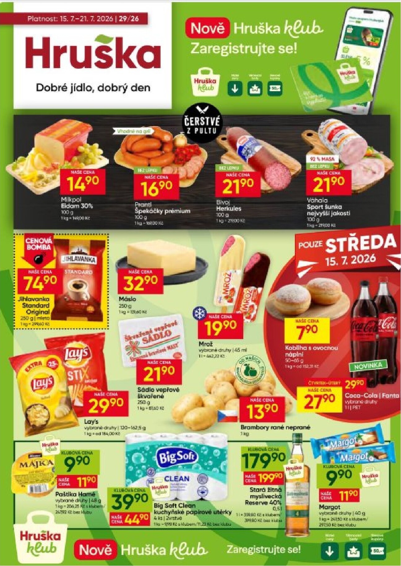 Aktuální Hruška leták platný od středy 15.07.2026 do úterý 21.07.2026