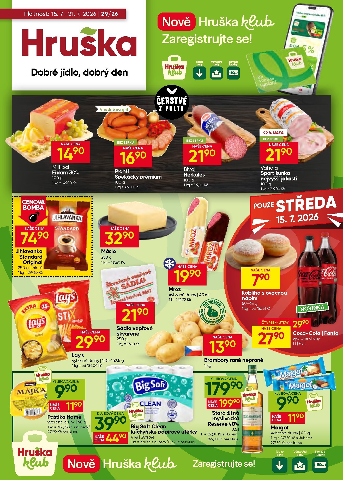 Aktuální Hruška - Leták leták platný od středy 15.07.2026 do úterý 21.07.2026