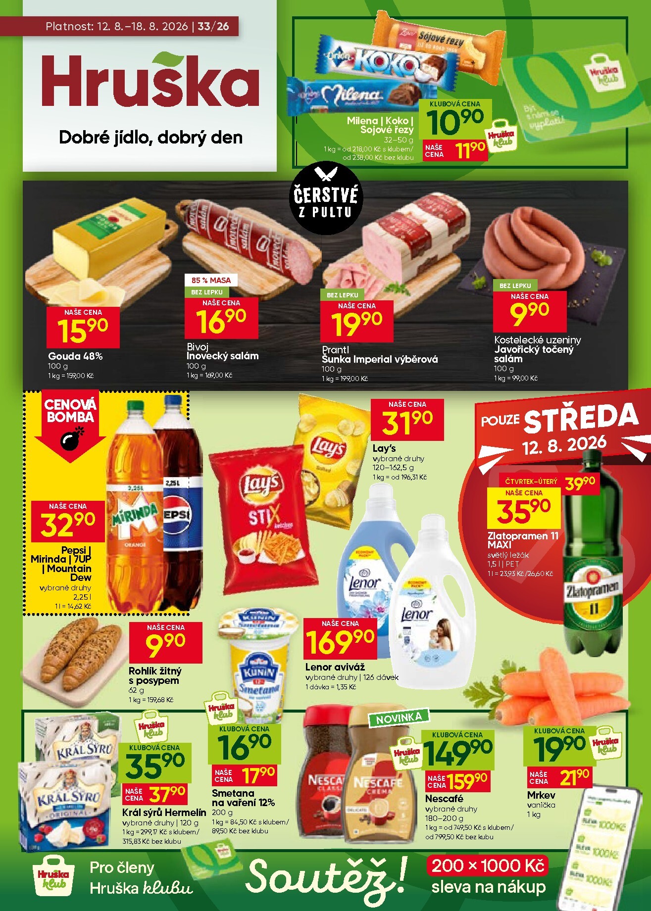 Aktuální Hruška leták platný od středy 12.08.2026 do úterý 18.08.2026