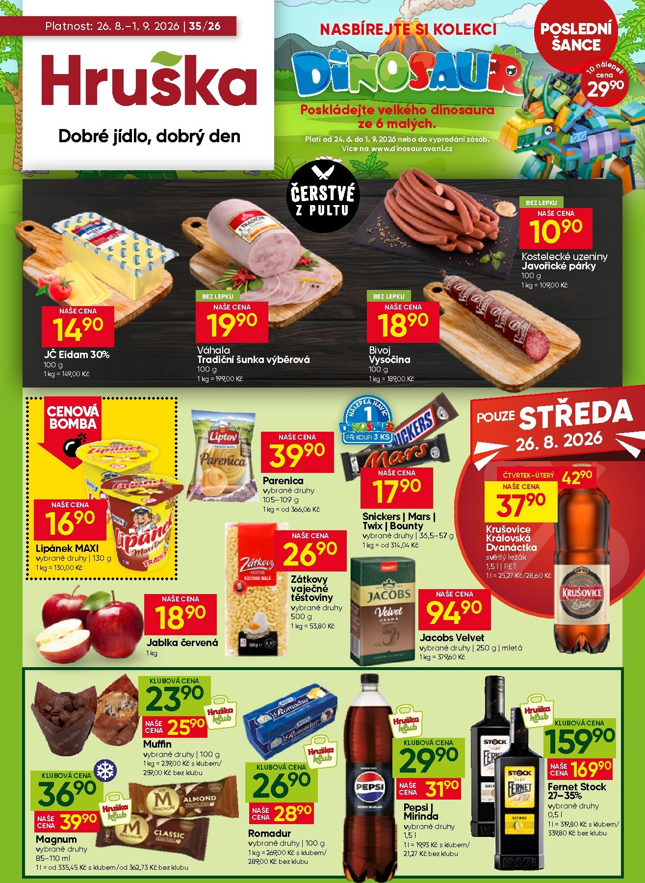 Aktuální Hruška leták platný od středy 26.08.2026 do úterý 01.09.2026