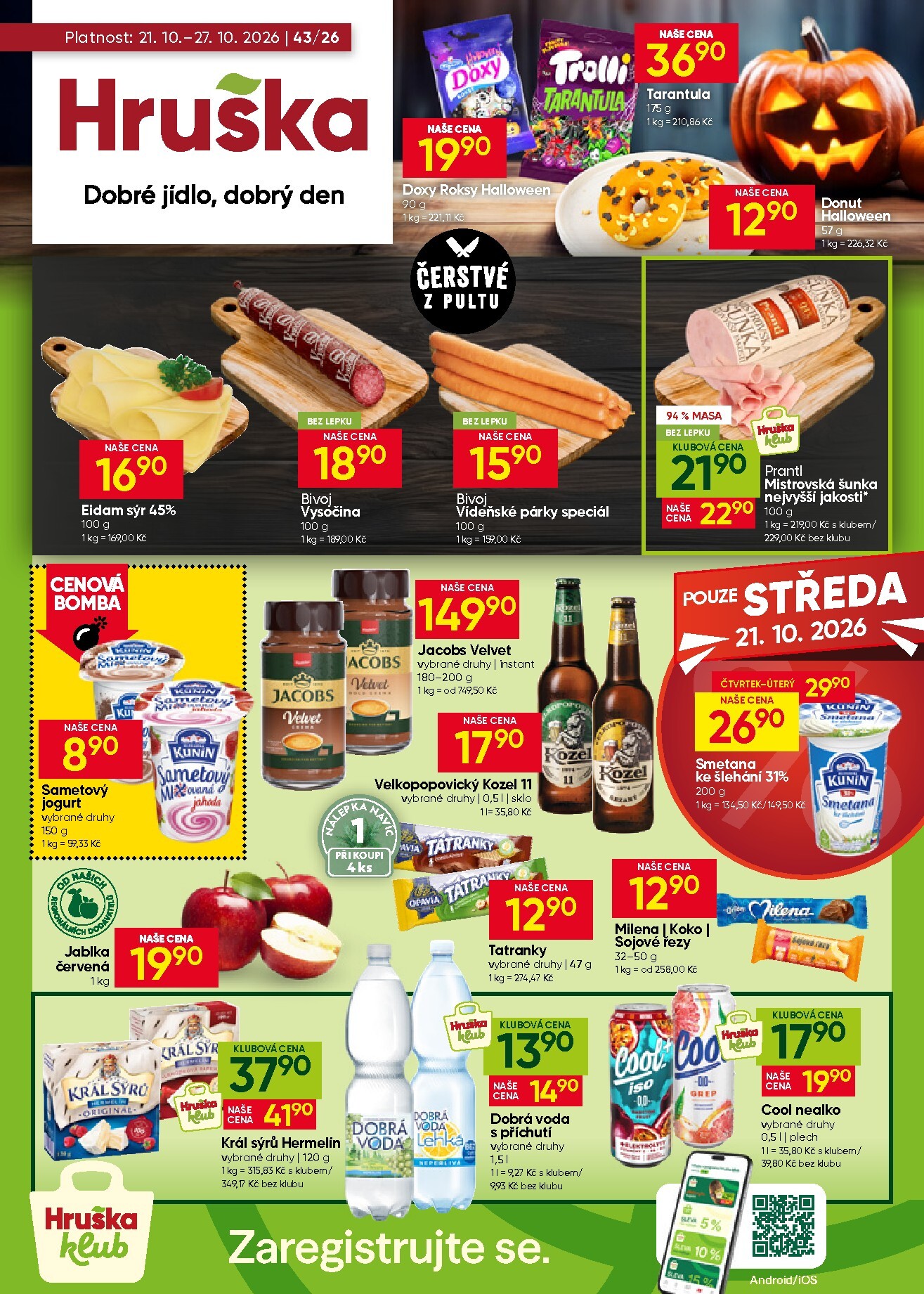 Aktuální Hruška leták platný od středy 21.10.2026 do úterý 27.10.2026