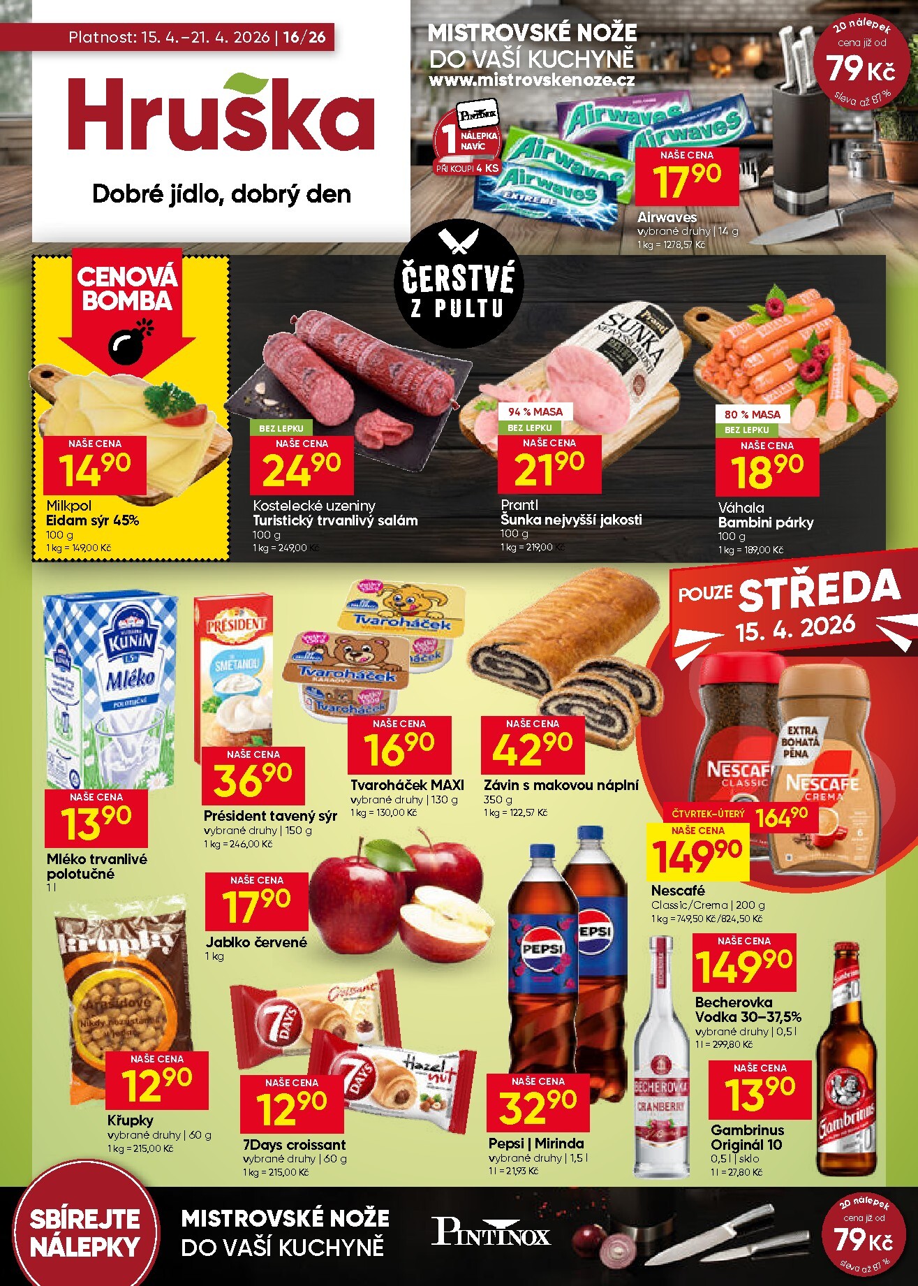 Aktuální Hruška leták platný od středy 15.04.2026 do úterý 21.04.2026