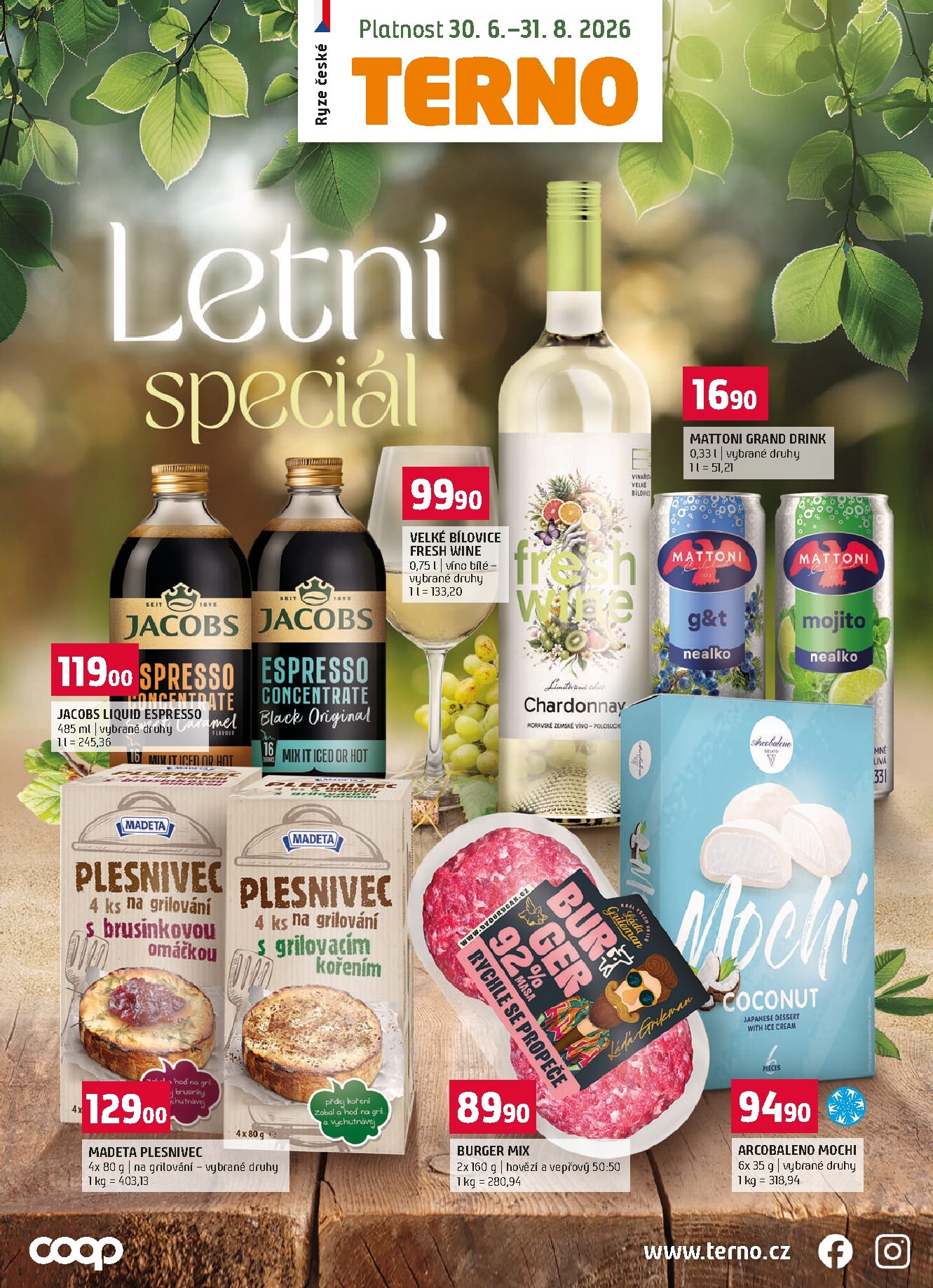 Budoucí Terno - Letní speciál leták platný od úterý 30.06.2026 do pondělí 31.08.2026