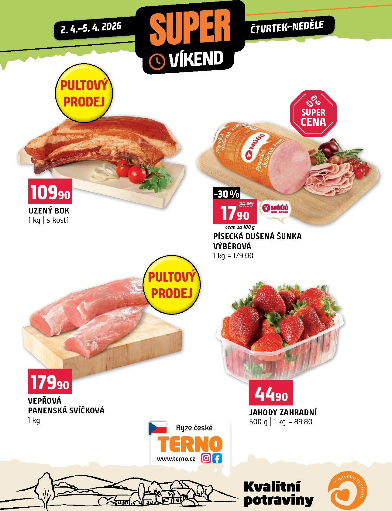 Terno - Super víkend leták platný od čtvrtka 02.04.2026 do neděle 05.04.2026