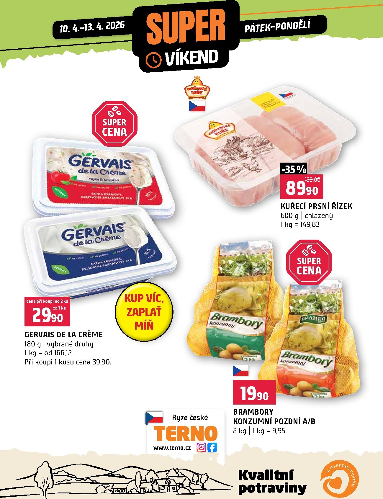 Terno - Super víkend leták na příští týden od pátku 10.04.2026 do pondělí 13.04.2026