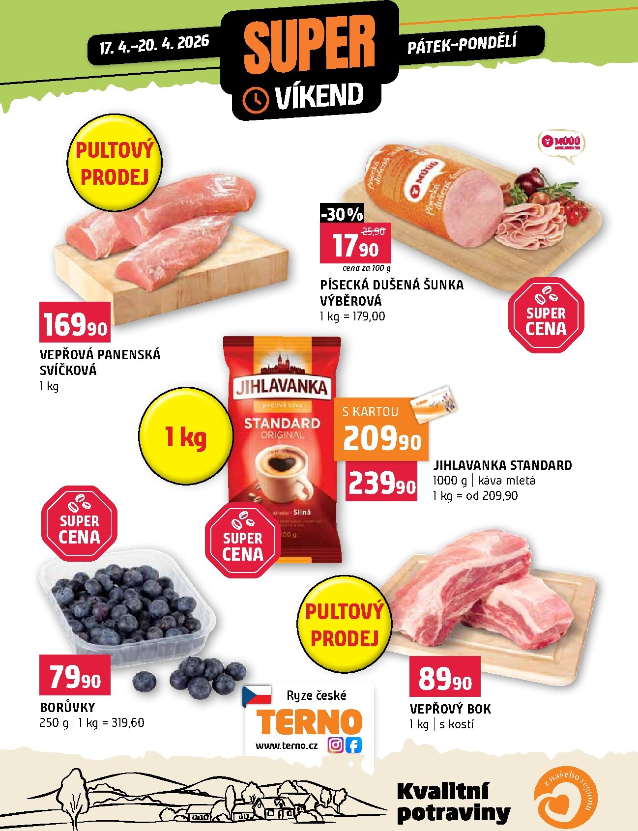 Terno - Super víkend leták na příští týden od pátku 17.04.2026 do pondělí 20.04.2026