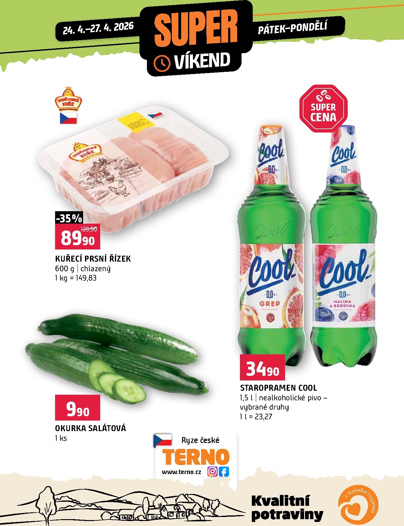 Terno - Super víkend leták na příští týden od pátku 24.04.2026 do pondělí 27.04.2026