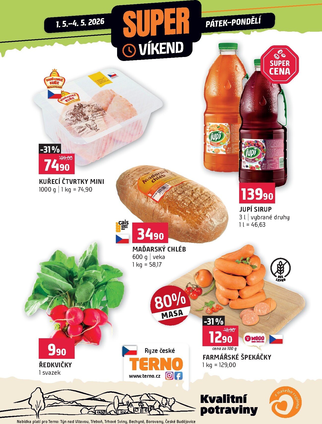 Terno - Super víkend leták na příští týden od pátku 01.05.2026 do pondělí 04.05.2026
