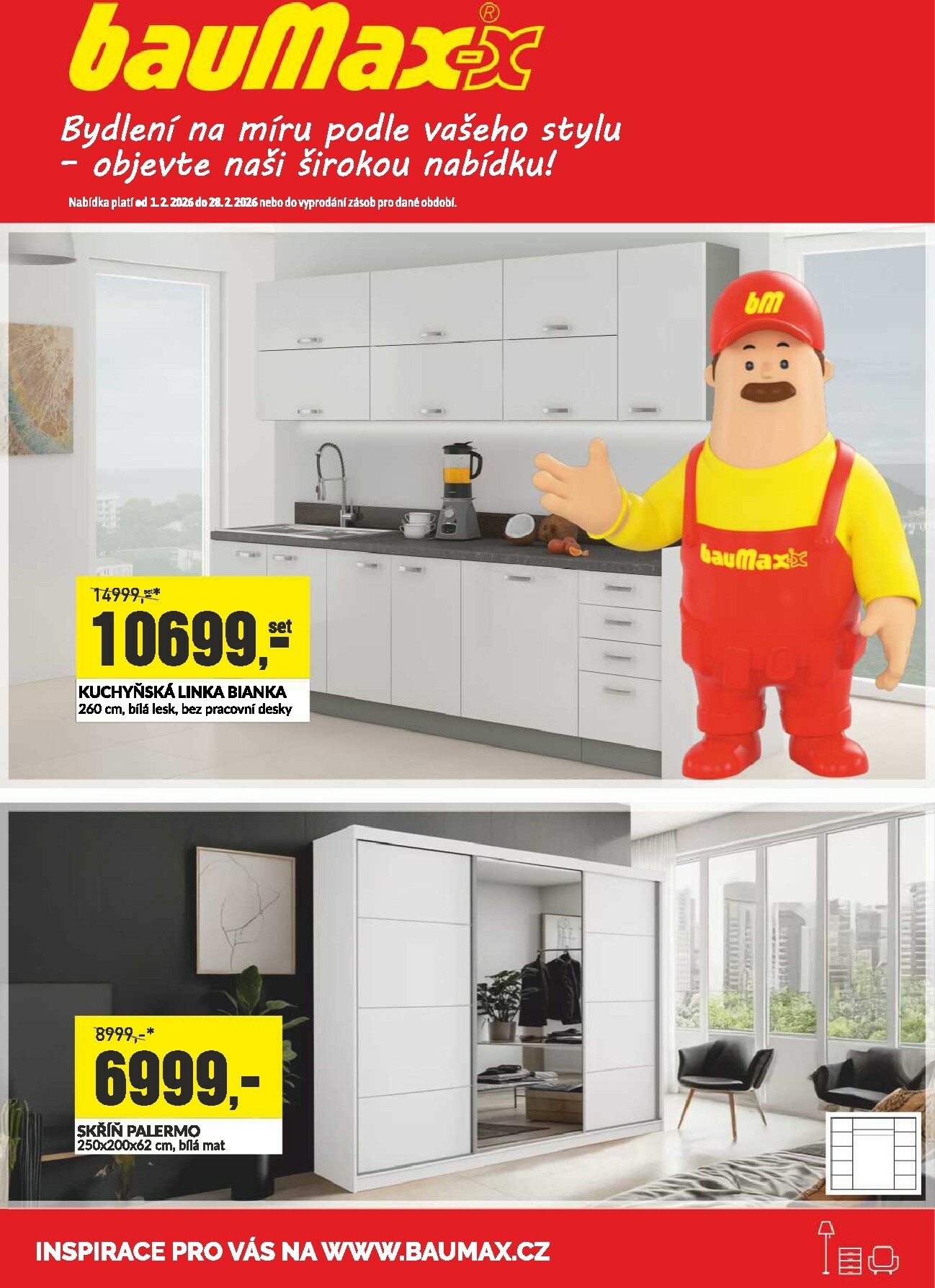 Baumax leták platný od neděle 01.02.2026 do soboty 28.02.2026