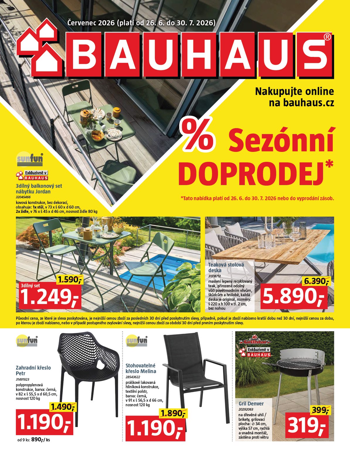 Aktuální Bauhaus leták platný od pátku 26.06.2026 do čtvrtka 30.07.2026