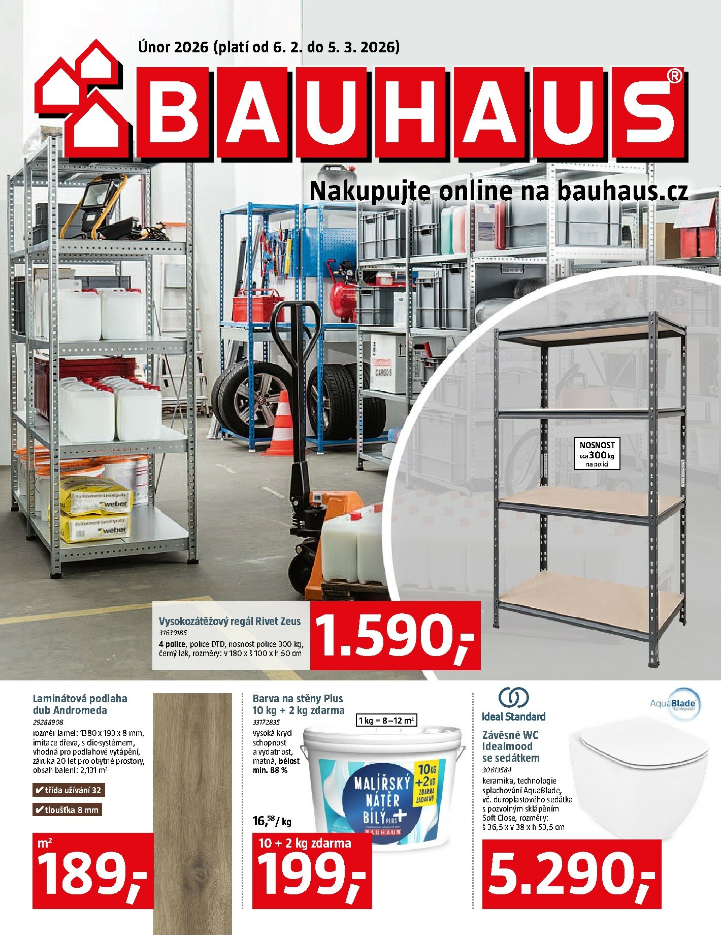 Bauhaus leták platný od pátku 06.02.2026 do čtvrtka 05.03.2026