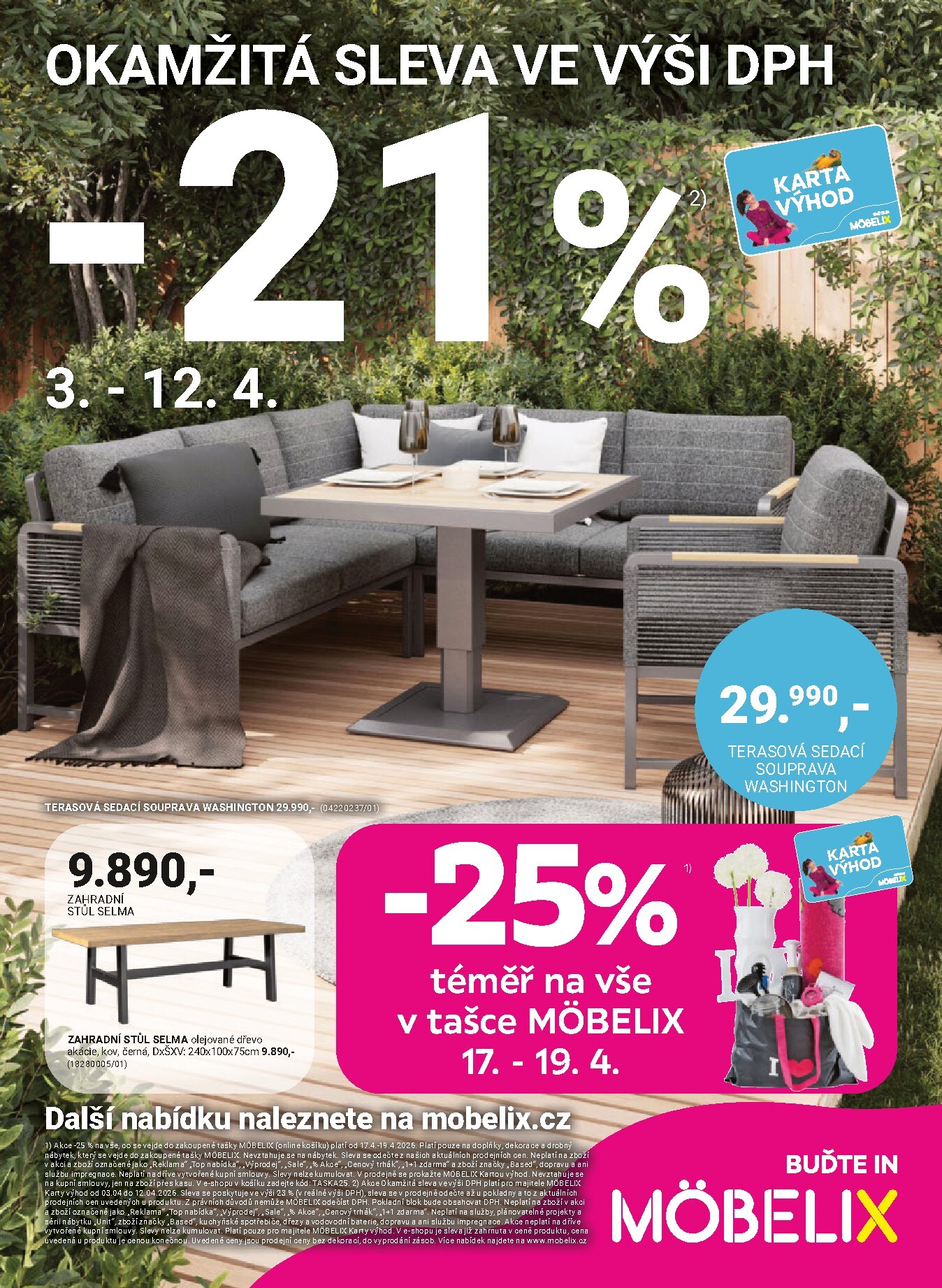 Möbelix leták platný od pondělí 06.04.2026 do neděle 10.05.2026