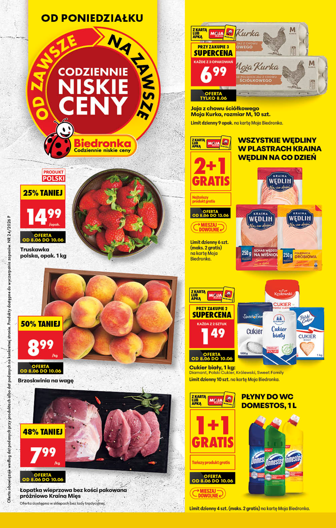 Aktuální Biedronka leták platný od pondělí 08.06.2026 do soboty 13.06.2026
