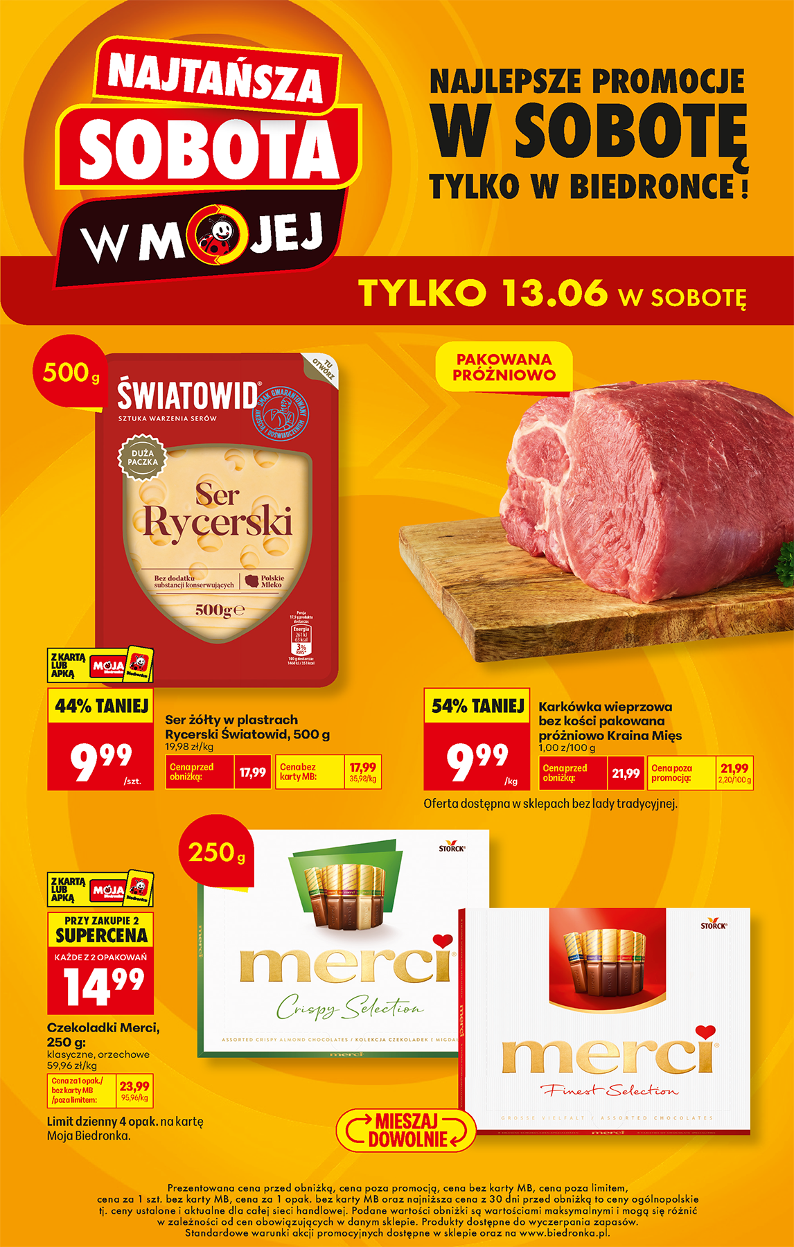 Aktuální Biedronka - Najtańsza sobota leták platný od soboty 13.06.2026