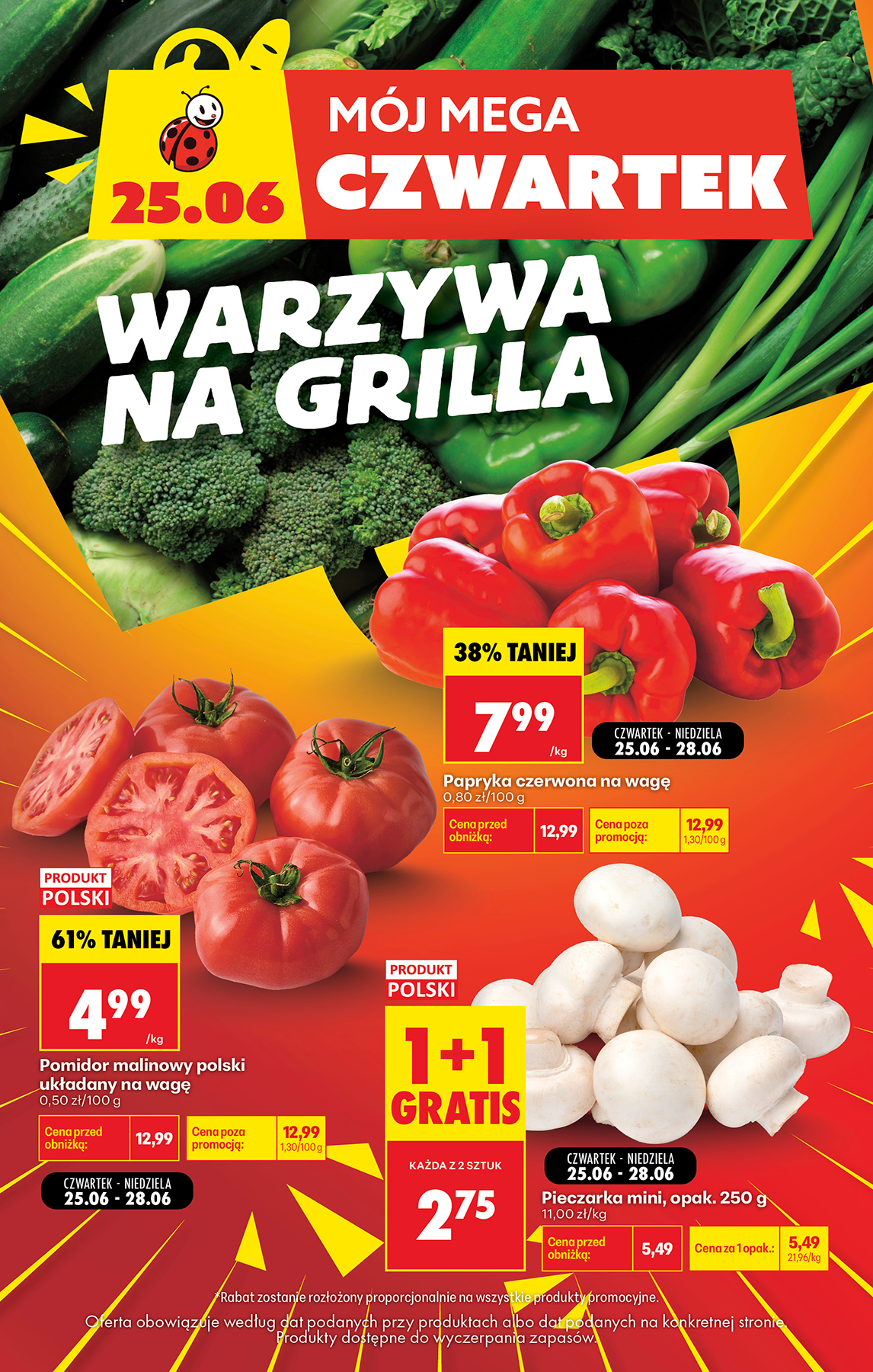 Aktuální Biedronka - Mój Mega Czwartek leták platný od čtvrtka 25.06.2026