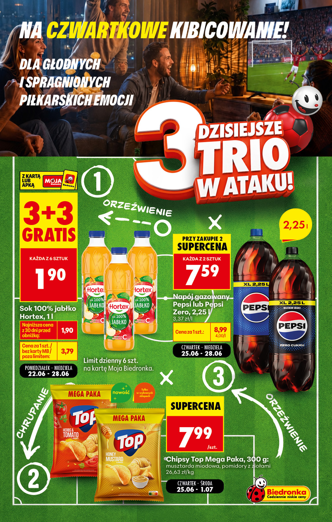 Aktuální Biedronka - Football leták platný od čtvrtka 25.06.2026