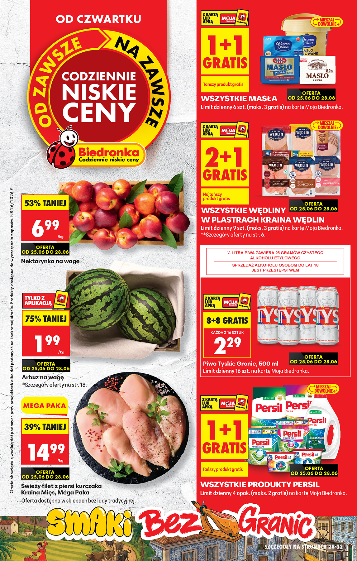 Aktuální Biedronka leták platný od čtvrtka 25.06.2026 do středy 01.07.2026