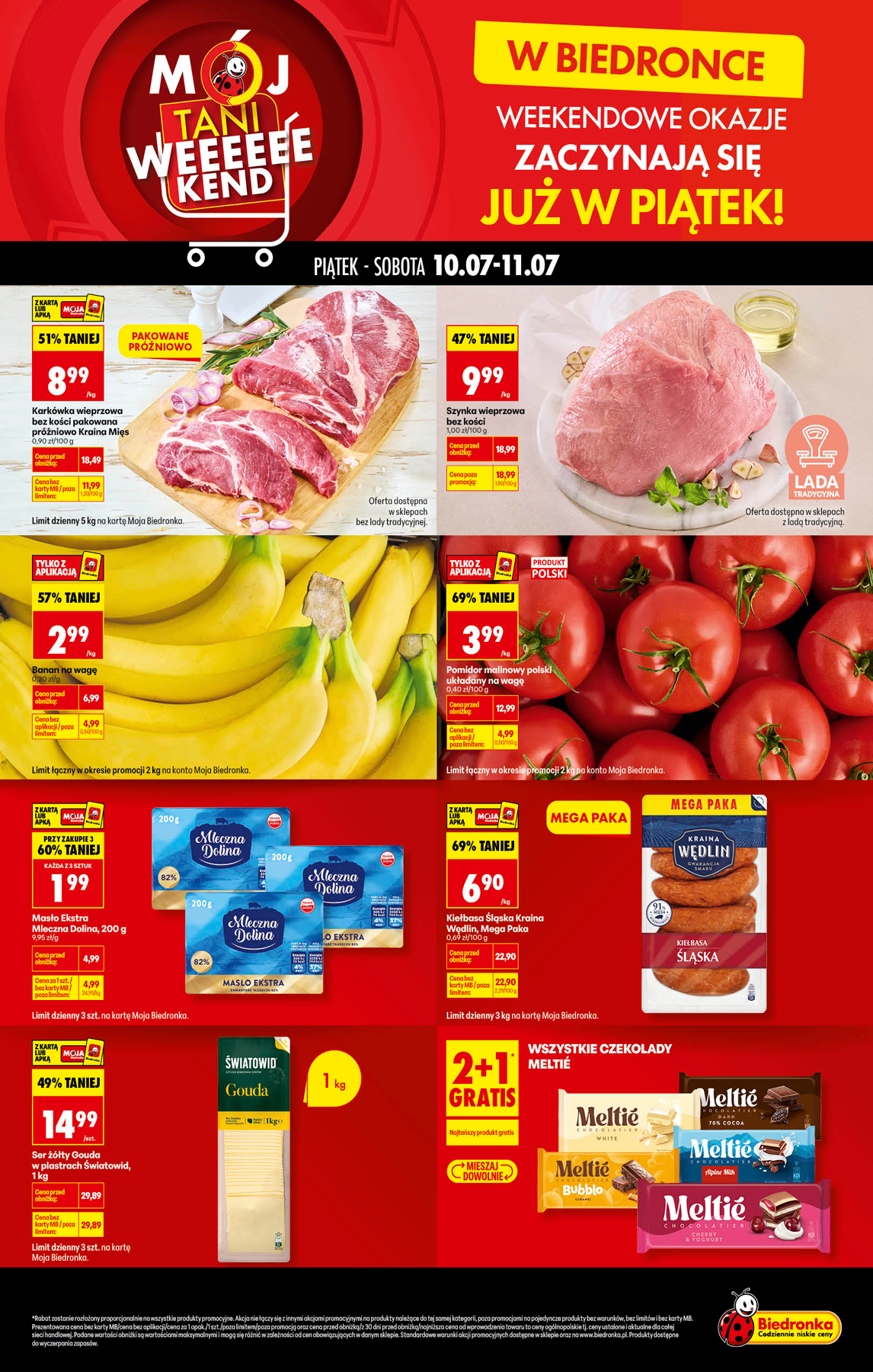 Aktuální Biedronka - Tani weekend leták platný od pátku 10.07.2026 do soboty 11.07.2026