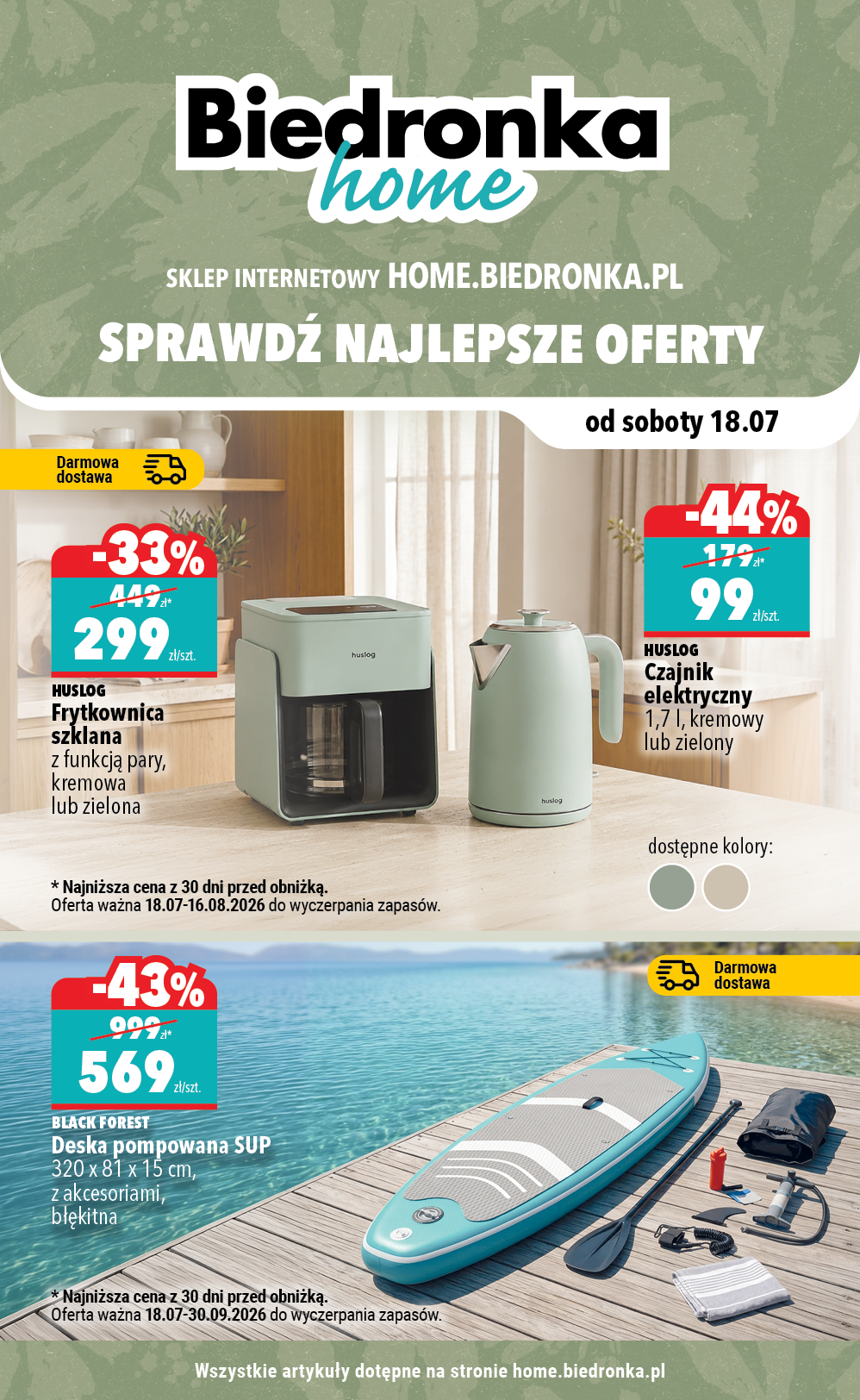 Aktuální Biedronka - Home 18.07 - Gazetka - Biedronka.pl leták platný od soboty 18.07.2026 do pátku 31.07.2026