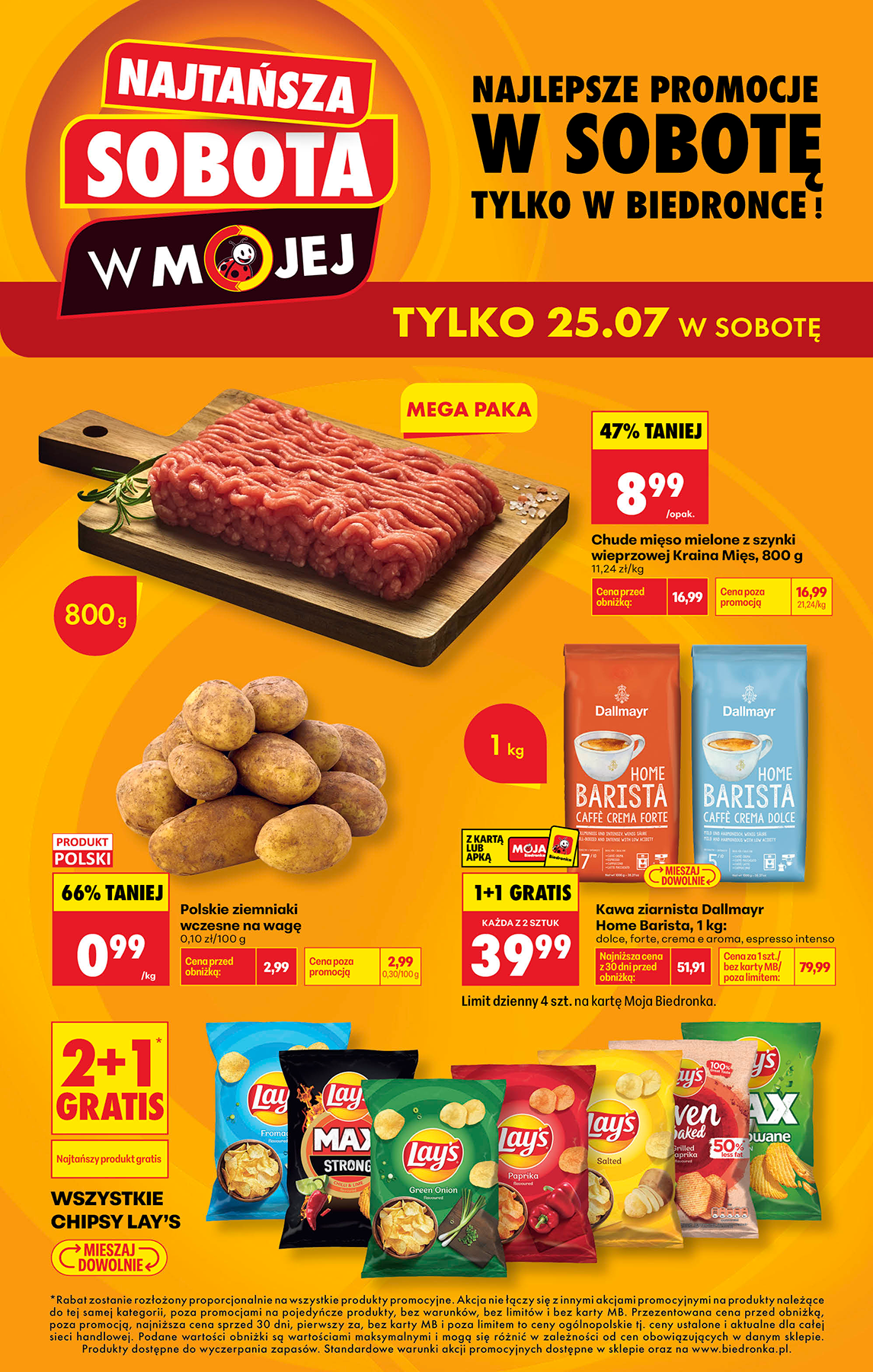 Aktuální Biedronka - Najtańsza sobota leták platný od soboty 25.07.2026