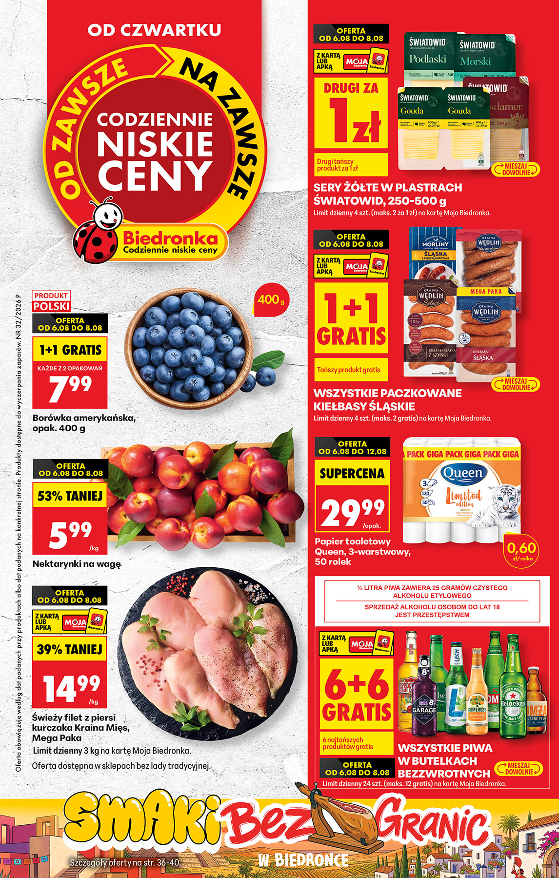 Aktuální Biedronka leták platný od čtvrtka 06.08.2026 do středy 12.08.2026