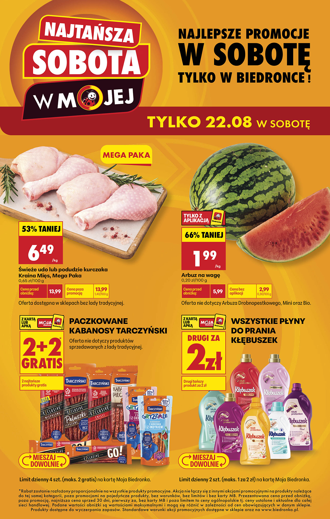 Aktuální Biedronka leták platný od soboty 22.08.2026