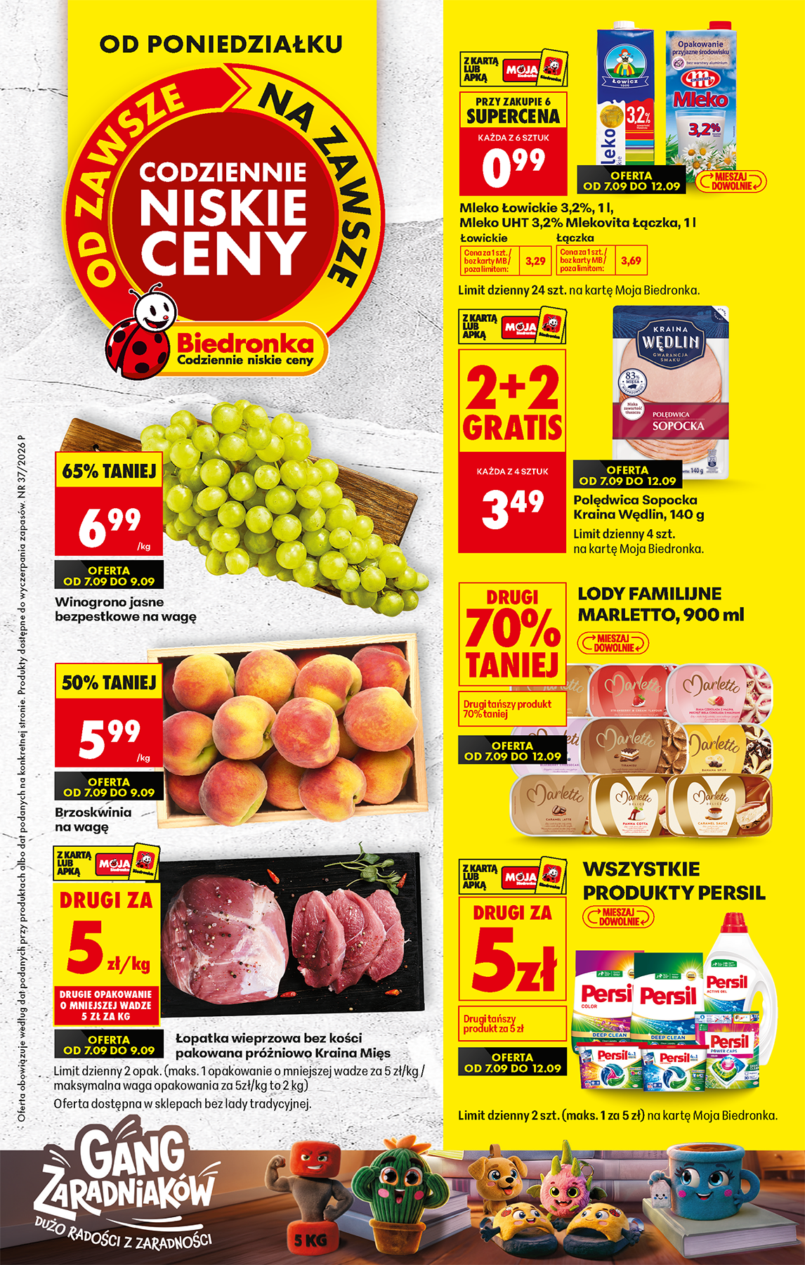 Aktuální Biedronka leták platný od pondělí 07.09.2026 do soboty 12.09.2026