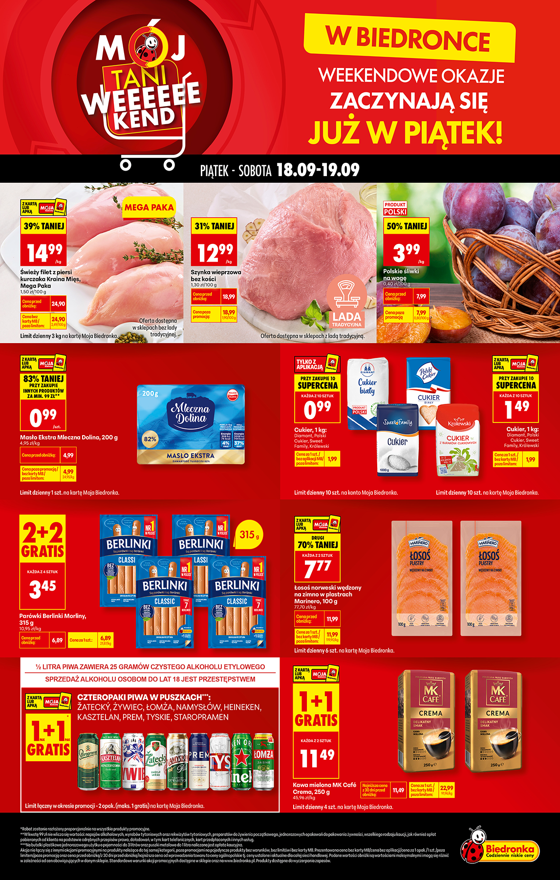 Aktuální Biedronka - Tani weekend leták platný od pátku 18.09.2026 do soboty 19.09.2026