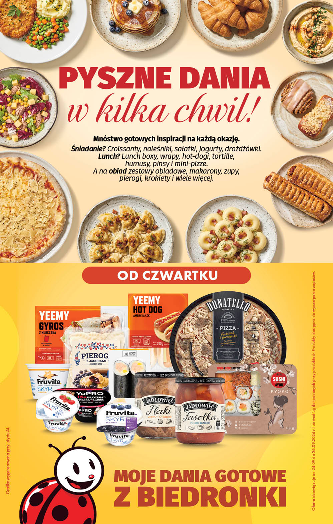 Aktuální Biedronka - Szybki lunch leták platný od čtvrtka 24.09.2026 do středy 30.09.2026