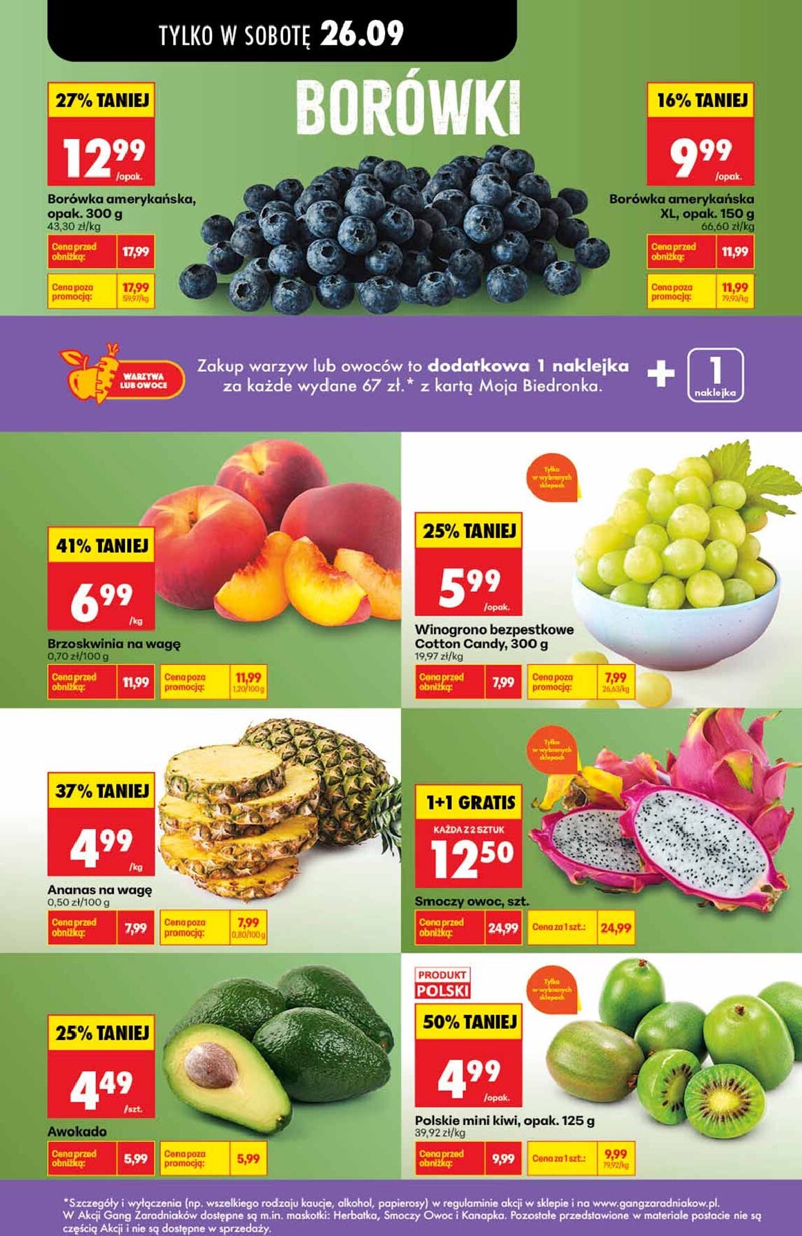 Aktuální Biedronka - Specjalna sobota leták platný od soboty 26.09.2026