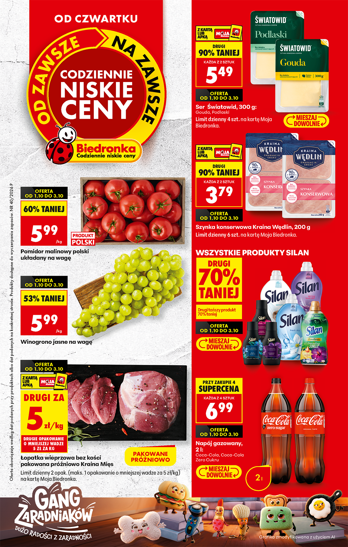 Aktuální Biedronka leták platný od čtvrtka 01.10.2026 do středy 07.10.2026