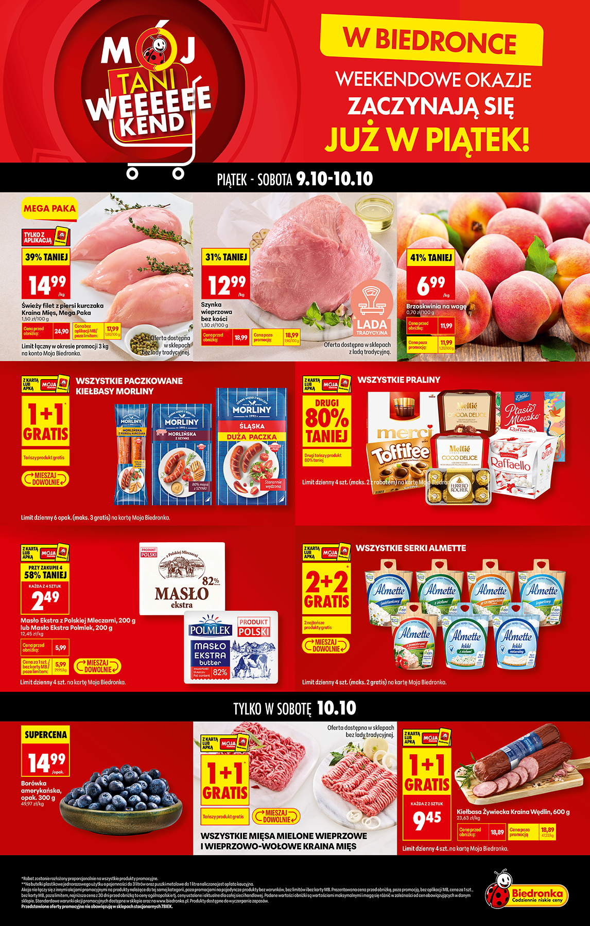 Aktuální Biedronka - Tani weekend leták platný od pátku 09.10.2026 do soboty 10.10.2026