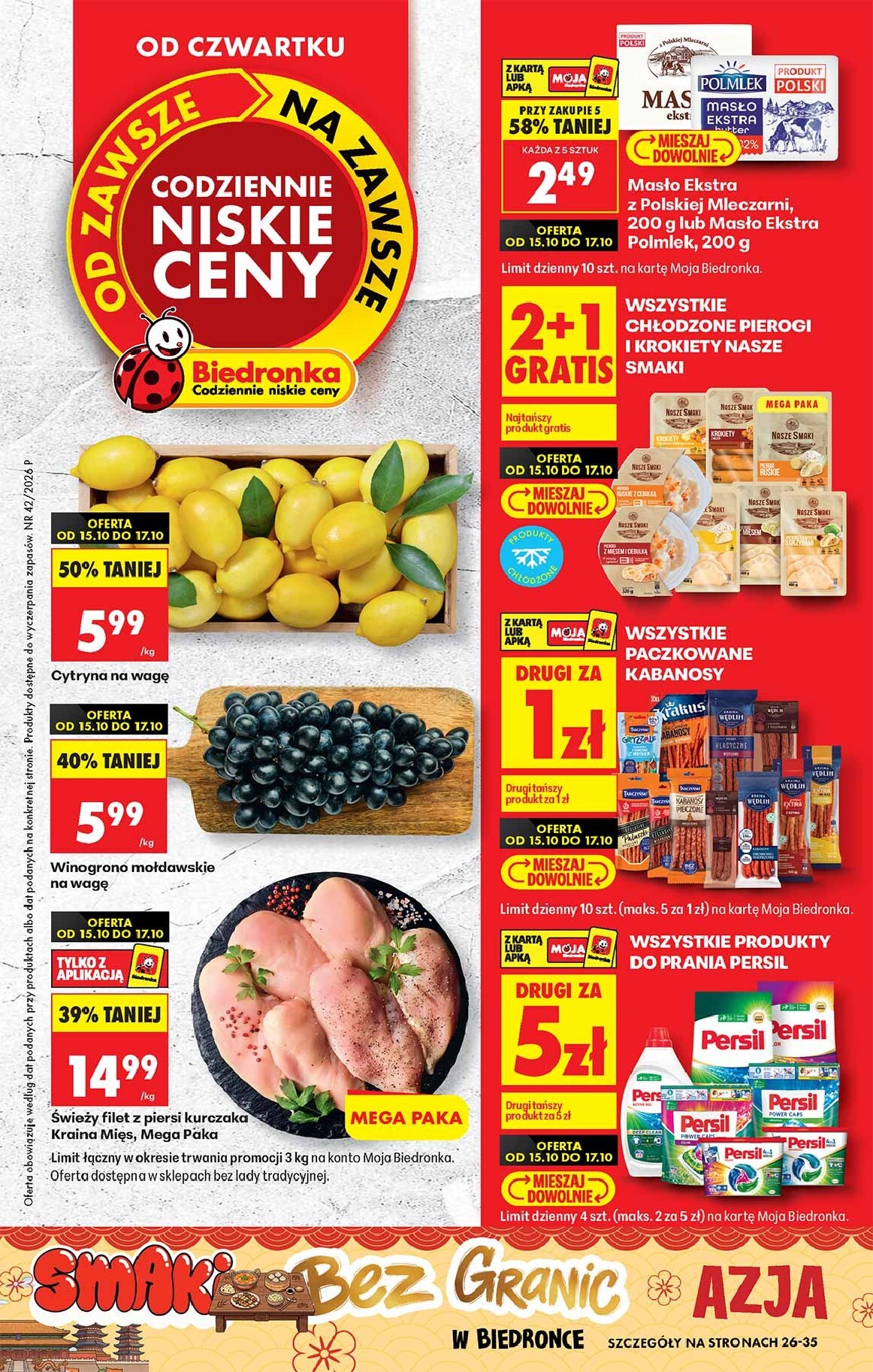 Aktuální Biedronka leták platný od čtvrtka 15.10.2026 do středy 21.10.2026