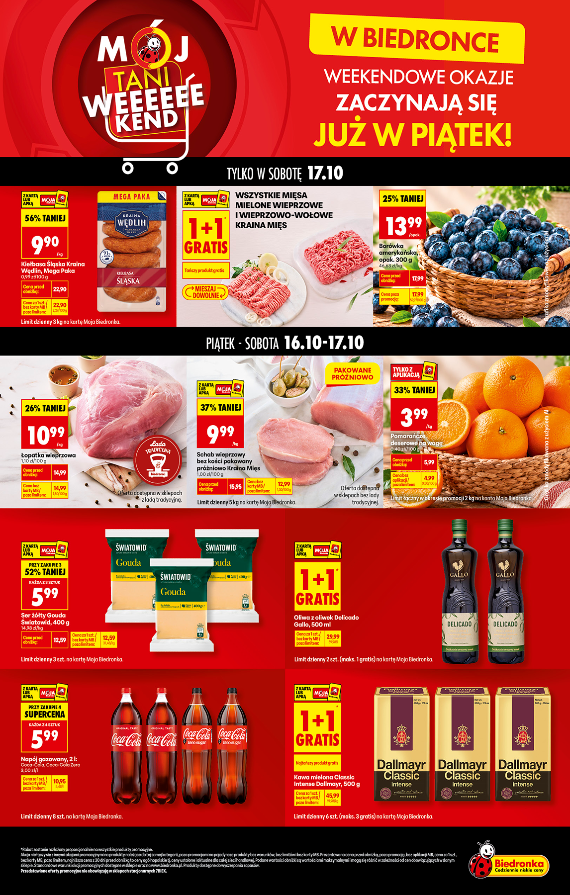 Aktuální Biedronka - Tani weekend leták platný od pátku 16.10.2026 do soboty 17.10.2026