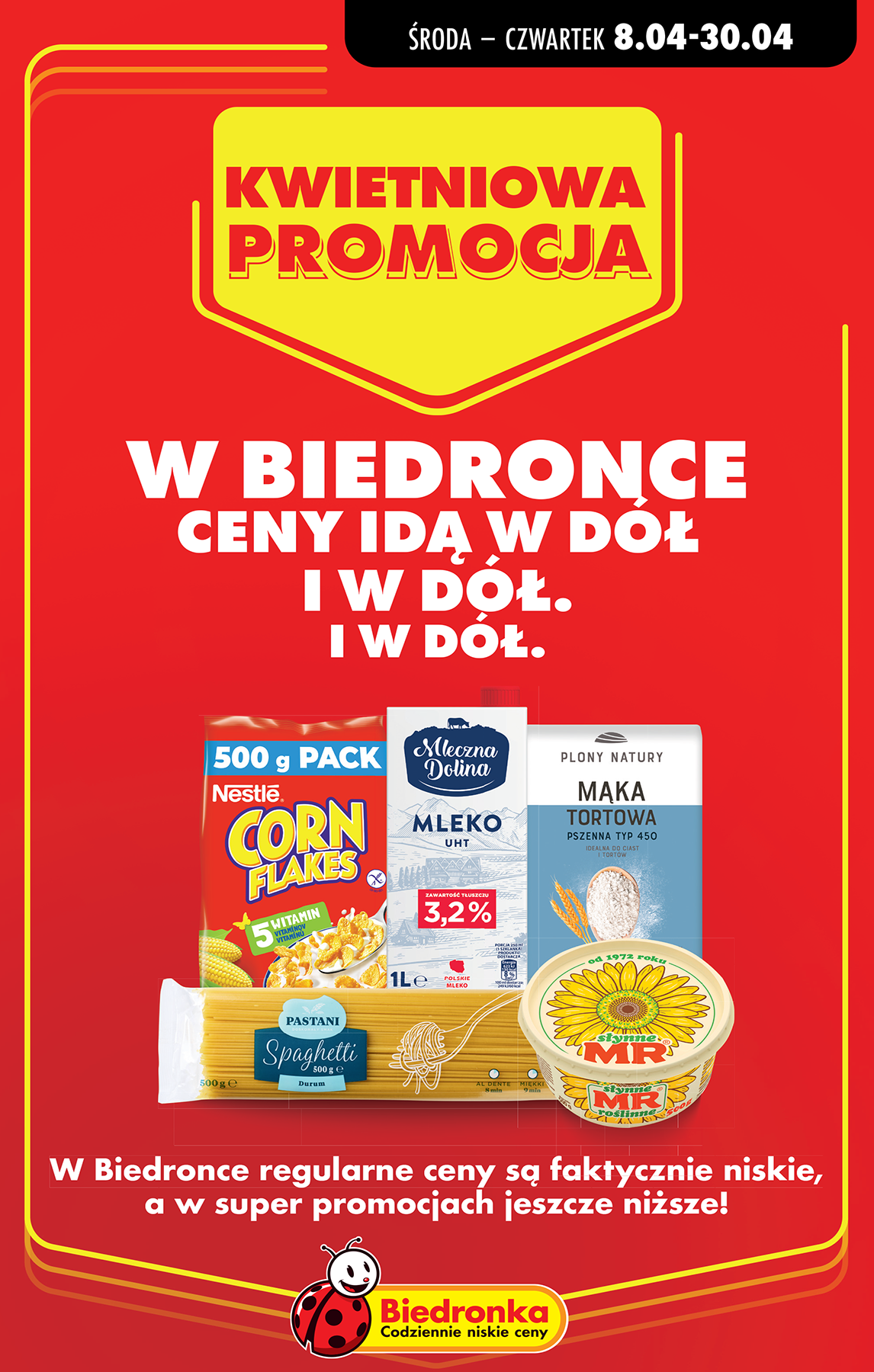 Aktuální Biedronka - Kwietniowa promocja leták platný od středy 08.04.2026 do čtvrtka 30.04.2026