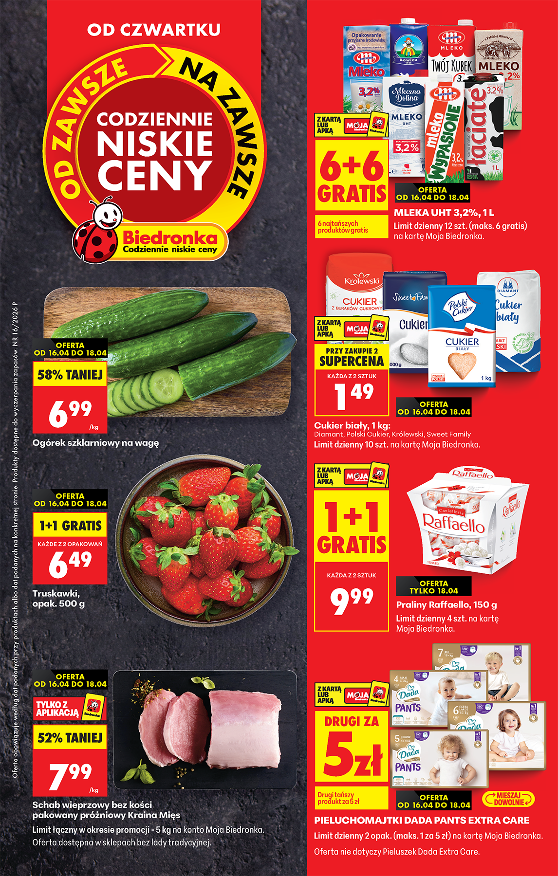 Aktuální Biedronka leták platný od čtvrtka 16.04.2026 do středy 22.04.2026