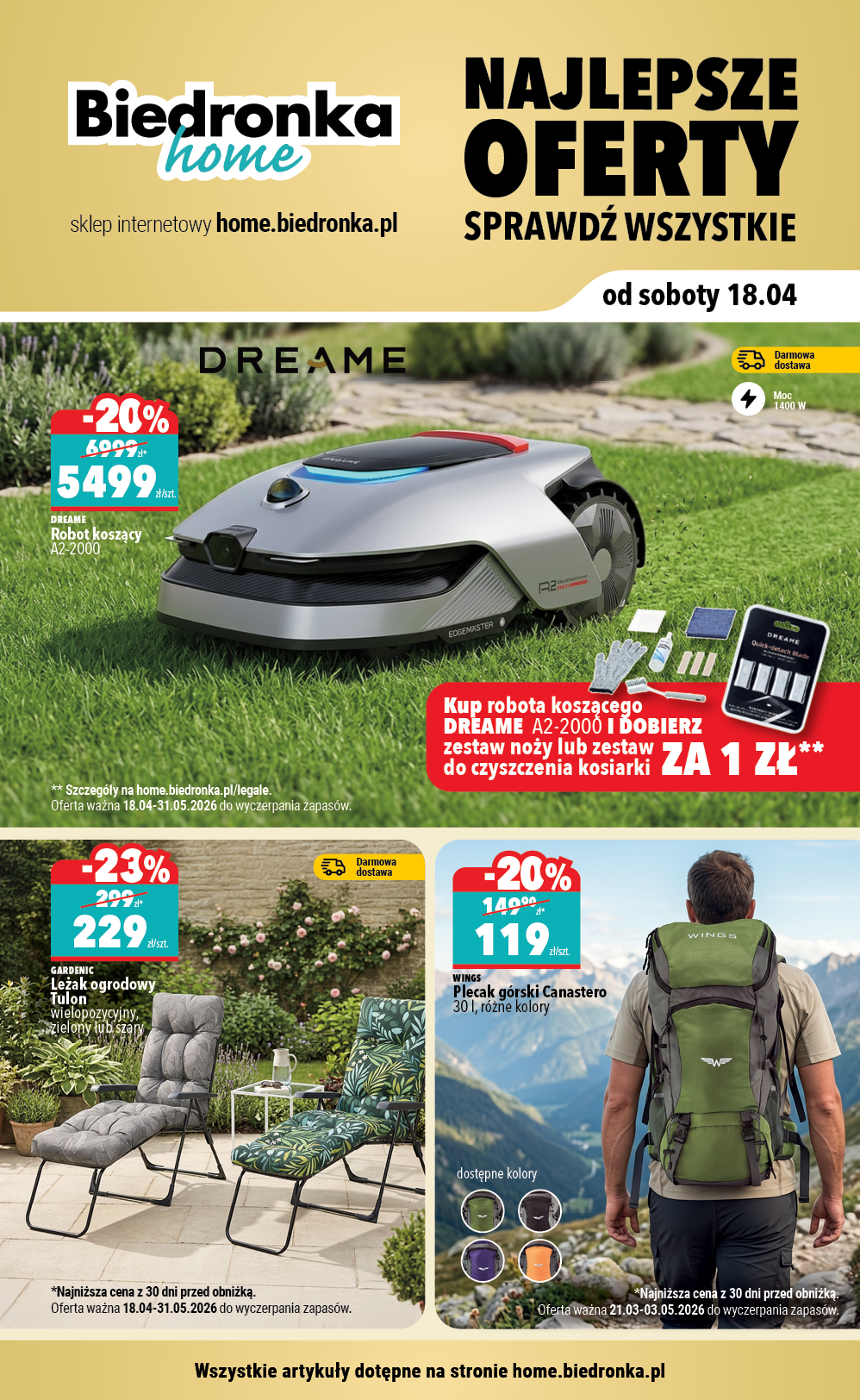 Aktuální Biedronka - Home leták platný od soboty 18.04.2026 do neděle 31.05.2026