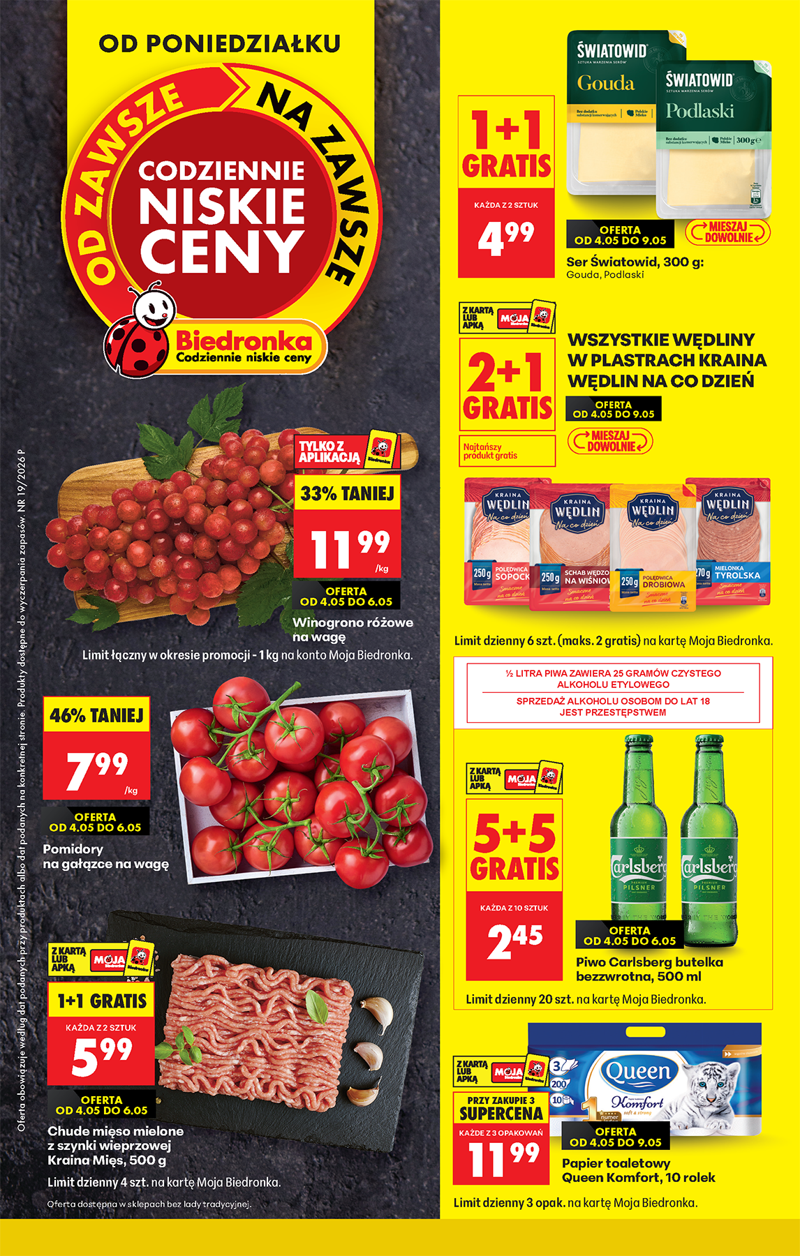 Aktuální Biedronka leták platný od pondělí 04.05.2026 do soboty 09.05.2026