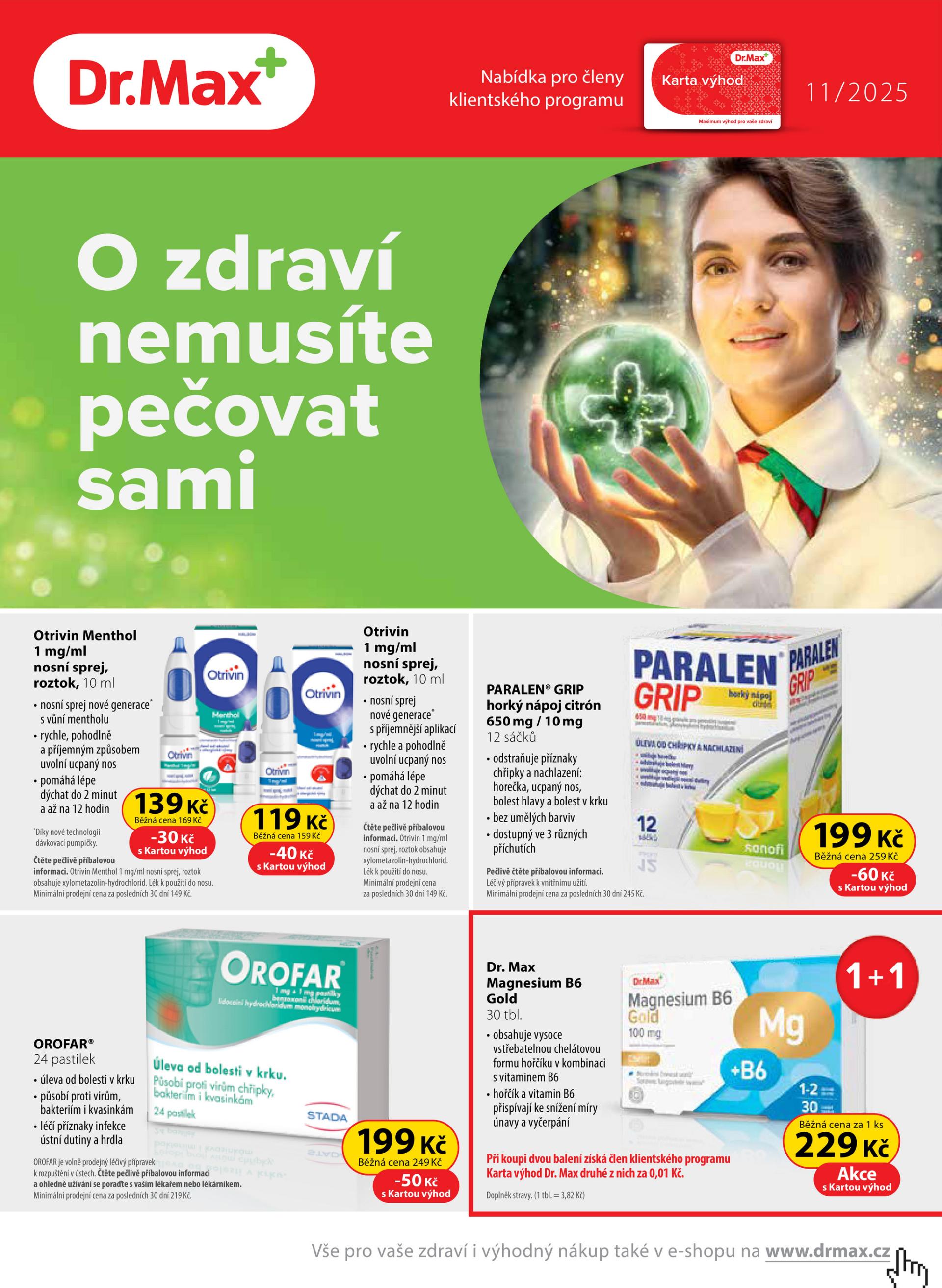 Aktuální leták Dr. Max od 01.11. do 30.11.