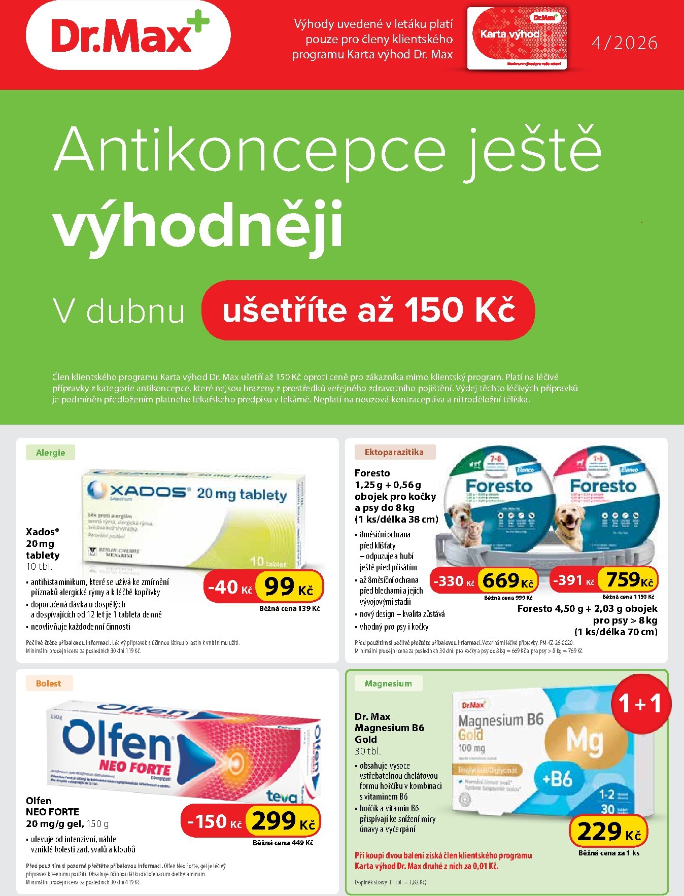 Dr. Max leták platný od středy 01.04.2026 do čtvrtka 30.04.2026