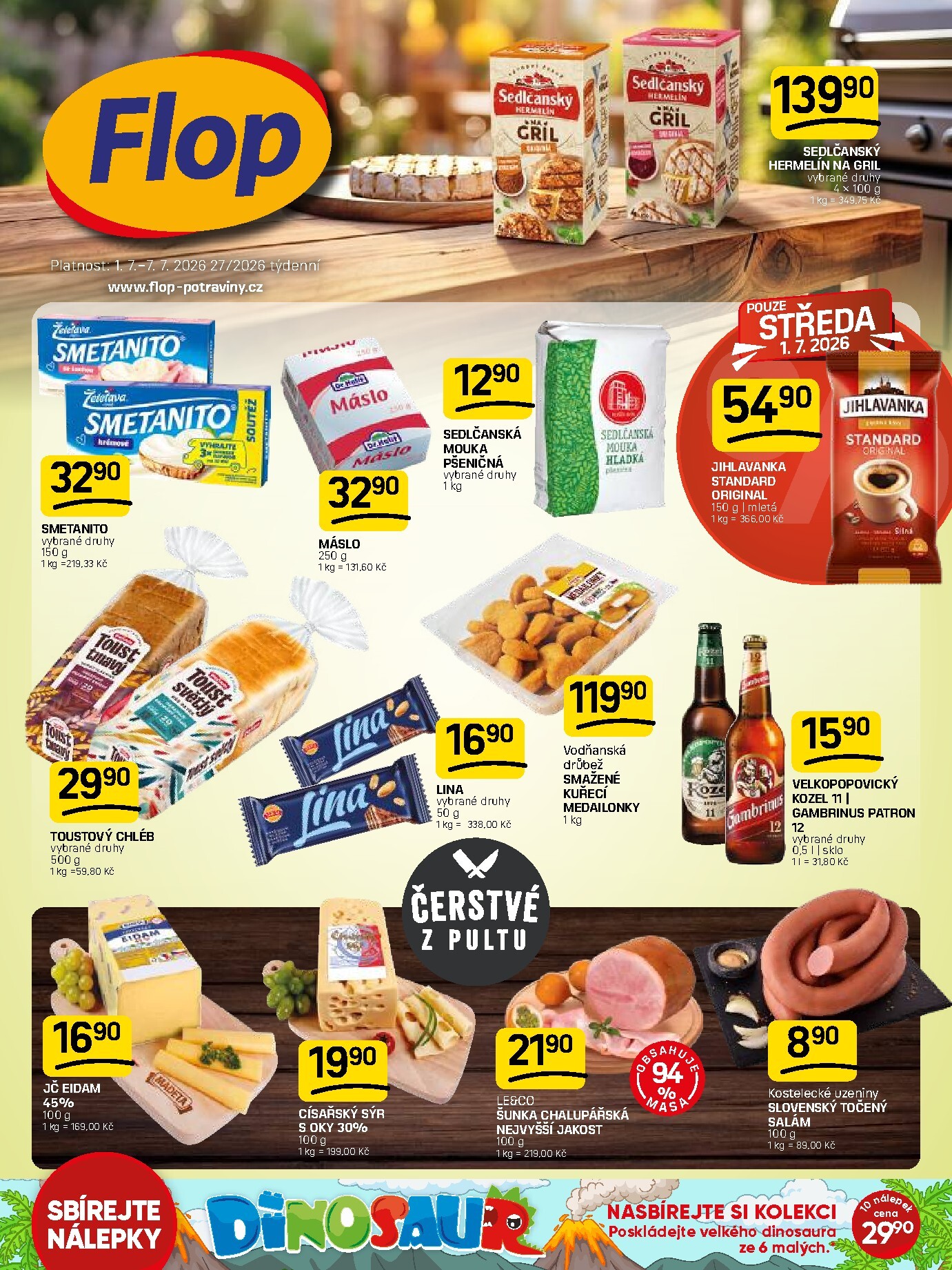 Budoucí Flop leták platný od středy 01.07.2026 do úterý 07.07.2026