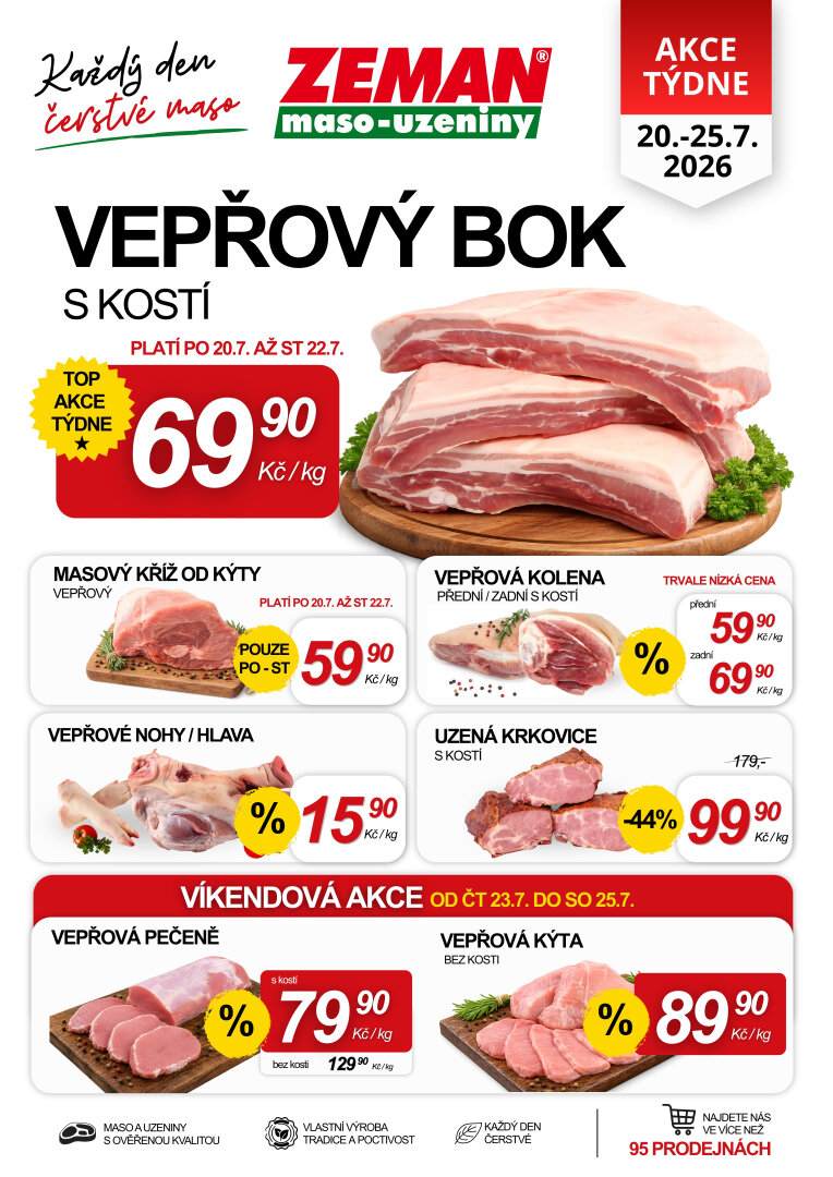 Aktuální Prodejny Zeman - Prodejnyzeman leták platný od neděle 19.07.2026 do soboty 25.07.2026
