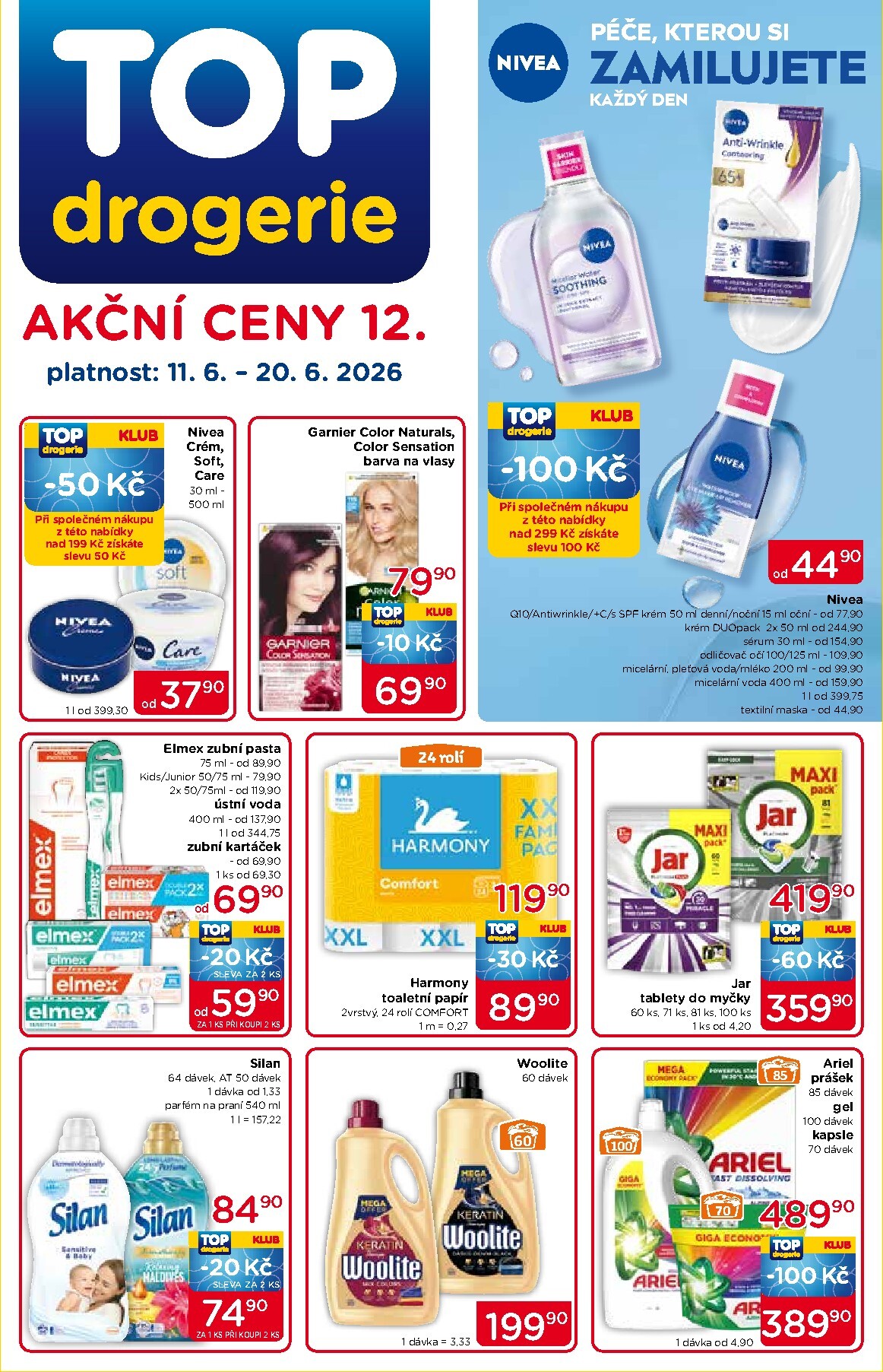 Budoucí Top drogerie leták platný od čtvrtka 11.06.2026 do soboty 20.06.2026