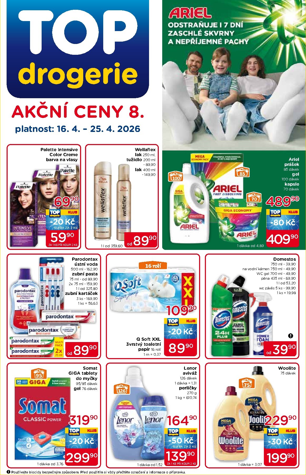Budoucí Top drogerie leták platný od čtvrtka 16.04.2026 do soboty 25.04.2026
