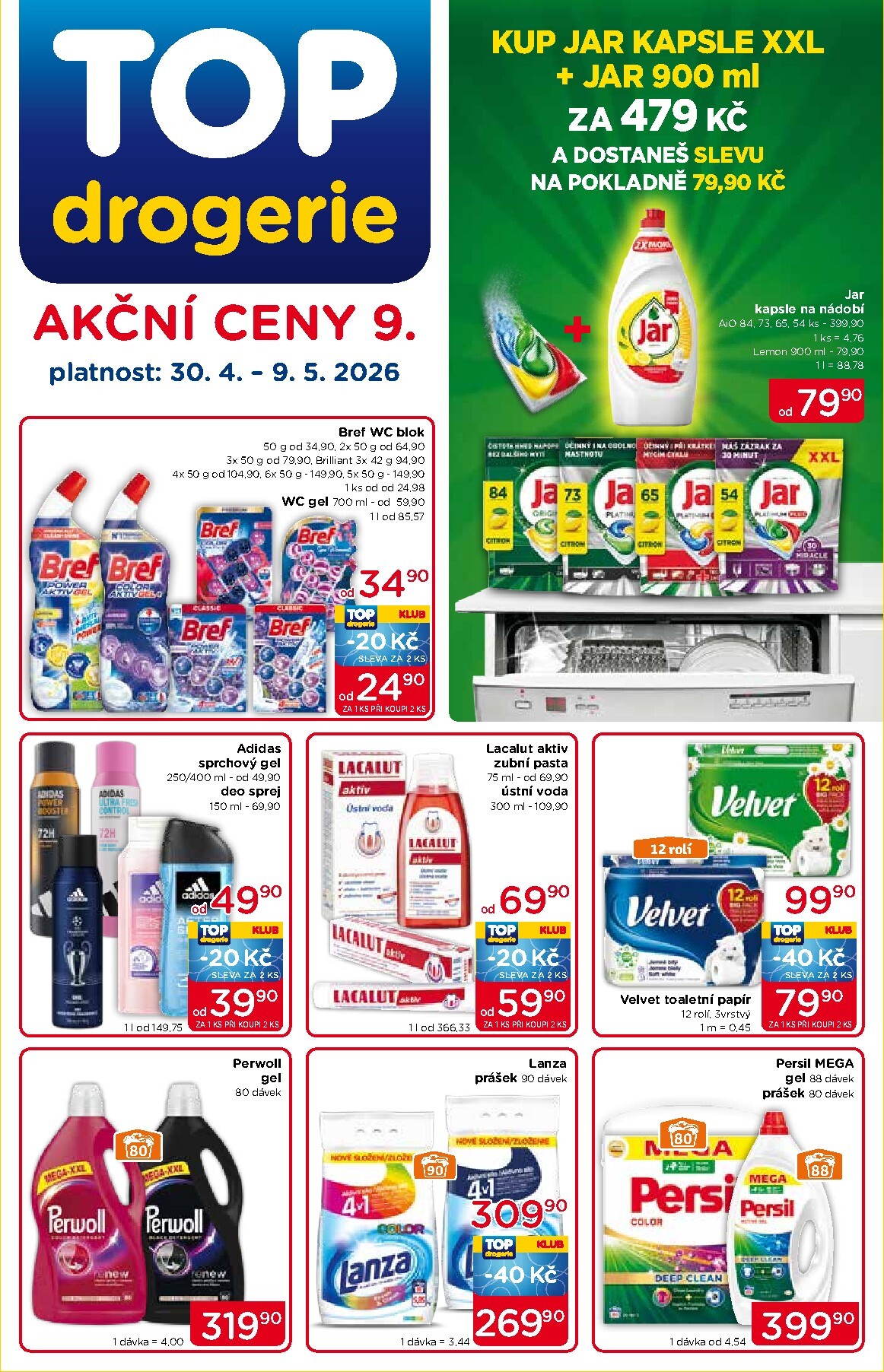 Budoucí Top drogerie leták platný od čtvrtka 30.04.2026 do soboty 09.05.2026