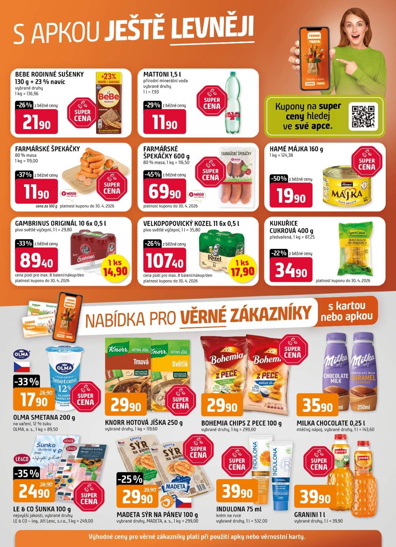 Budoucí Trefa - Nabídka pro věrné zákazníky leták platný od středy 22.04.2026 do úterý 28.04.2026